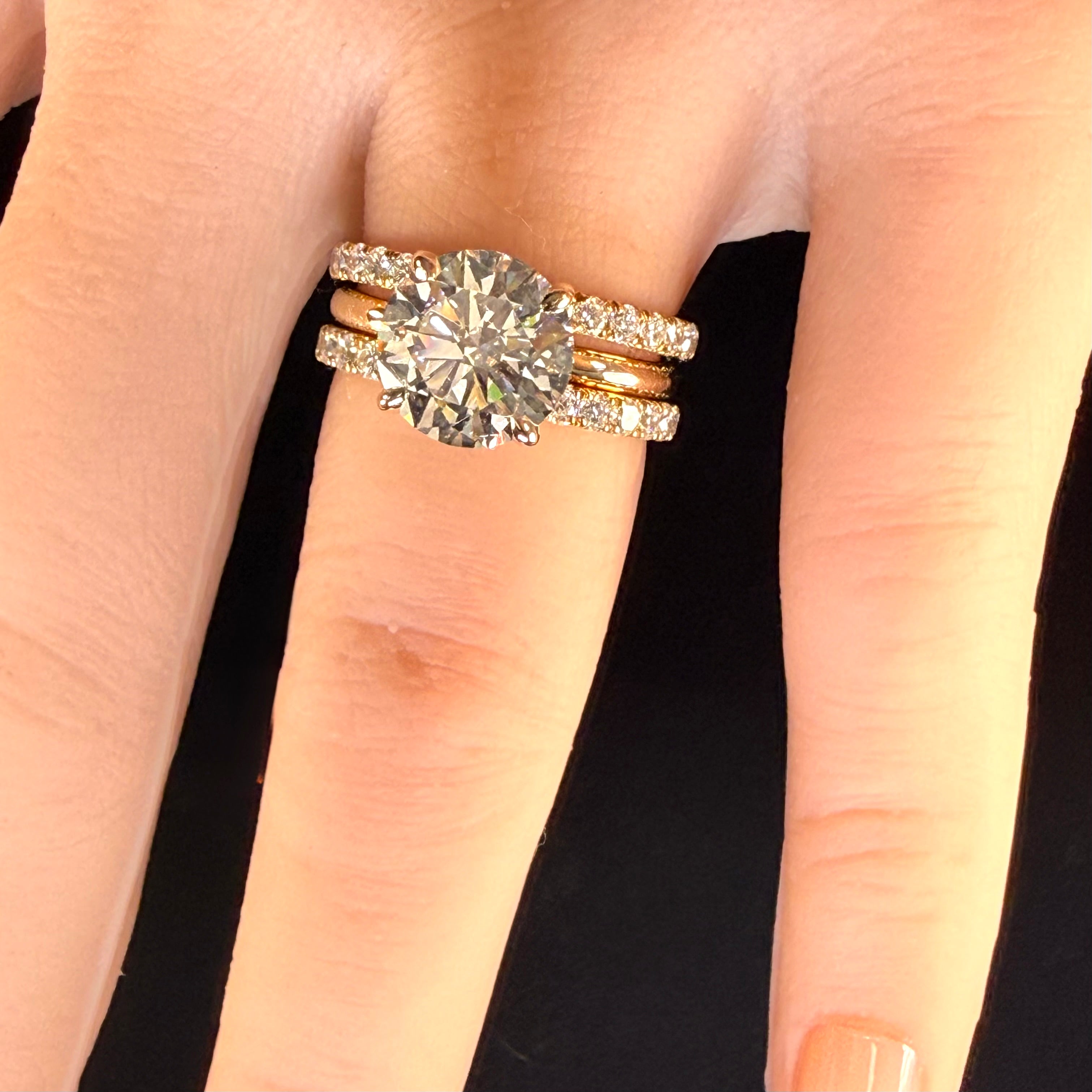 3.00ct Round D/VS1 Lab-Grown Diamond Solitaire Engagement Ring | 14K Yellow Gold | IGI Cert.