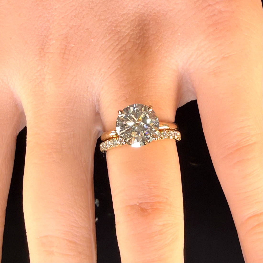 3.00ct Round D/VS1 Lab-Grown Diamond Solitaire Engagement Ring | 14K Yellow Gold | IGI Cert.
