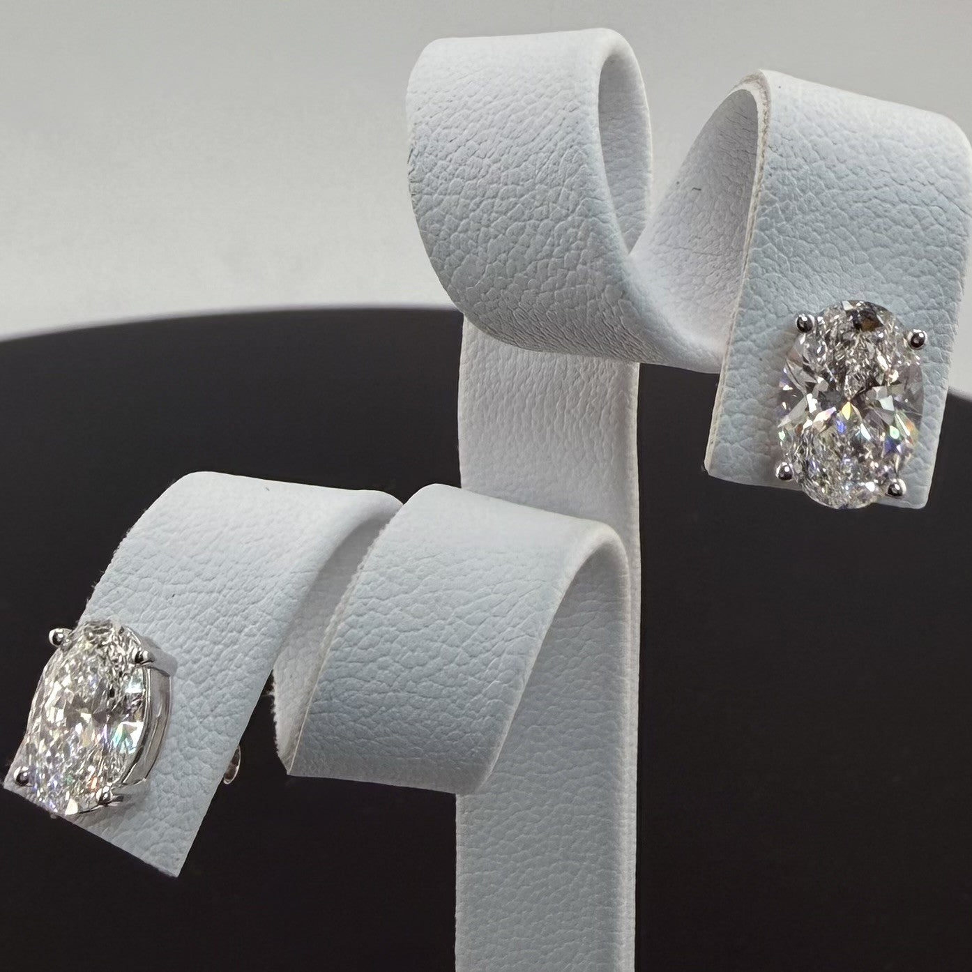3.12cttw Oval Lab Grown Diamond Stud Earrings