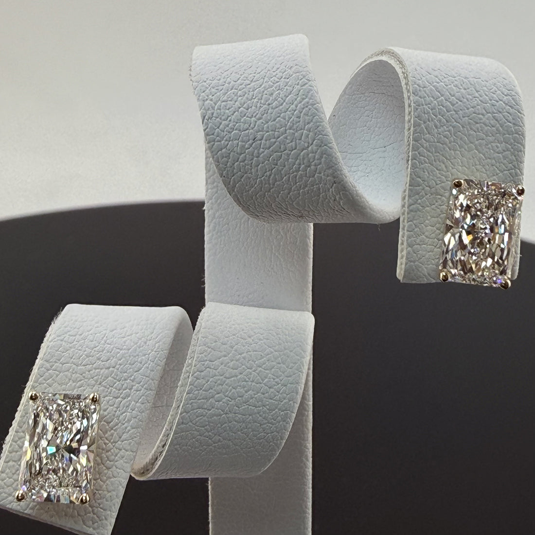 Radiant Cut Lab Grown Diamond Stud Earrings | 3.16cttw IGI Certified | 14K Yellow Gold