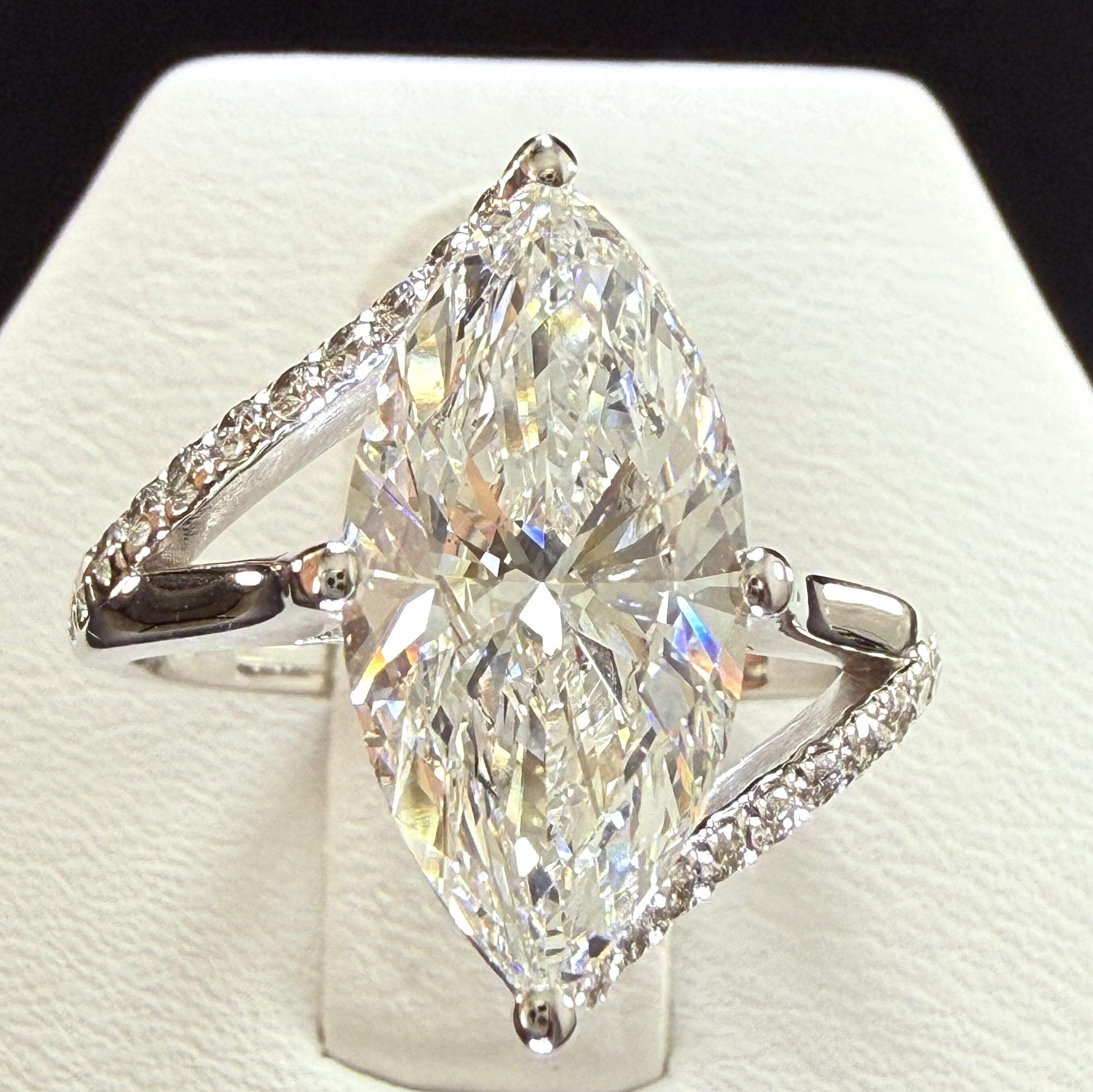 Marquise Cut Lab Grown Diamond Engagement Ring