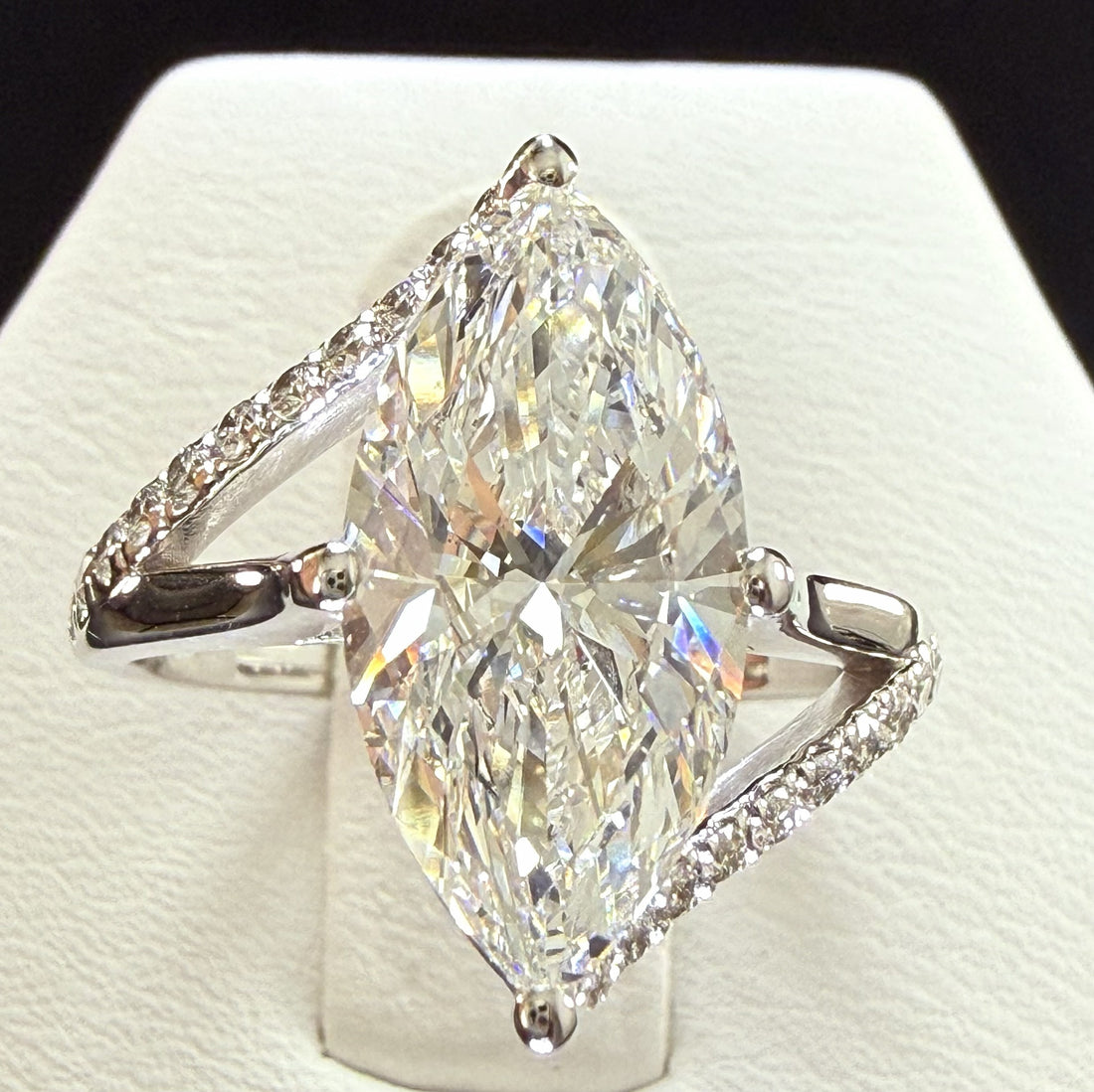 Marquise Cut Lab Grown Diamond Engagement Ring