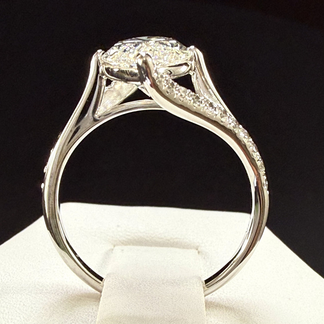 Marquise Lab Grown Diamond Engagement Ring | 3.75ct IGI Certified | 14K White Gold