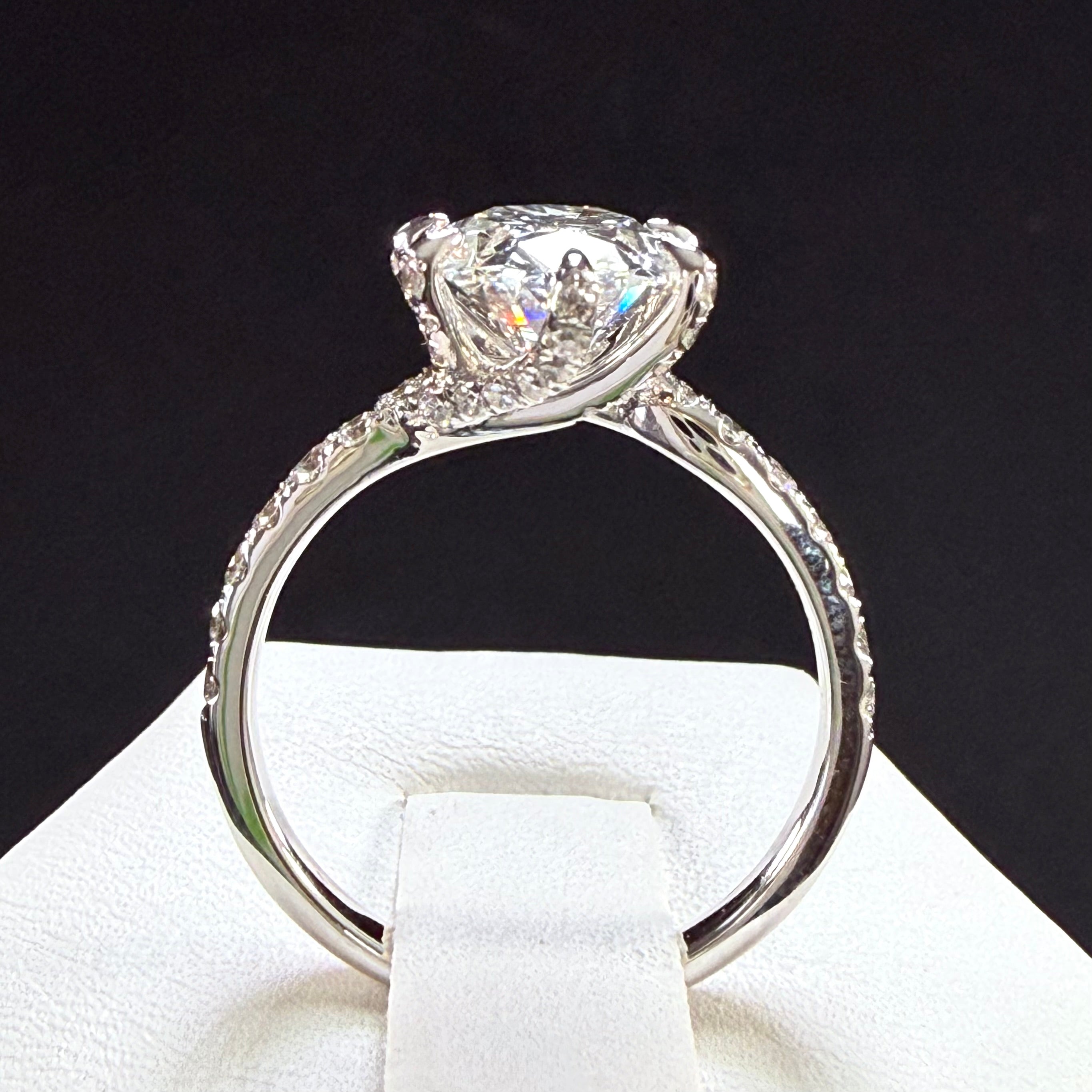 Oval Lab Grown Diamond Engagement Ring | 3.6ct IGI Certified | 14K White Gold Solitaire