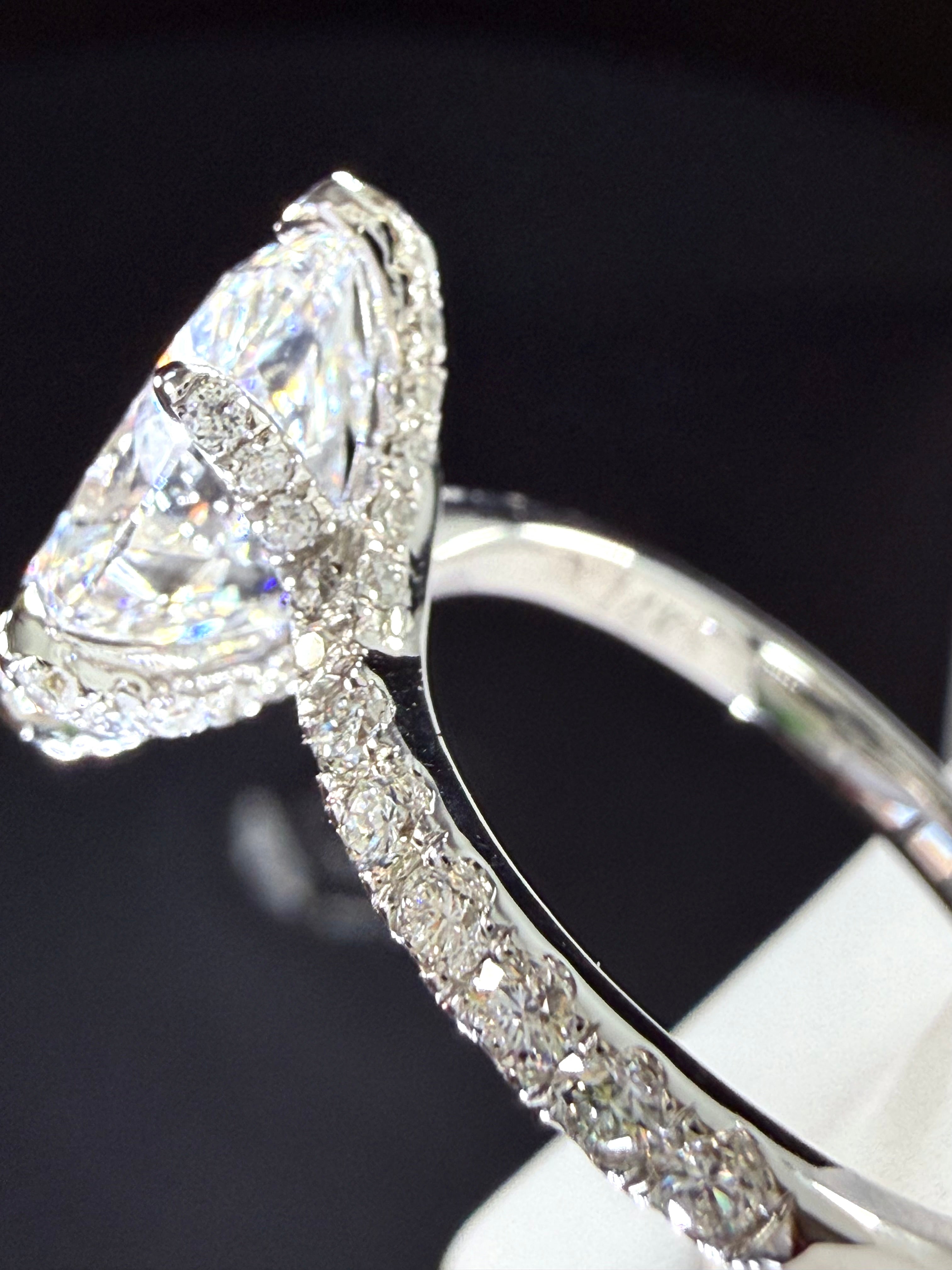 Oval Lab Grown Diamond Engagement Ring | 3.6ct IGI Certified | 14K White Gold Solitaire
