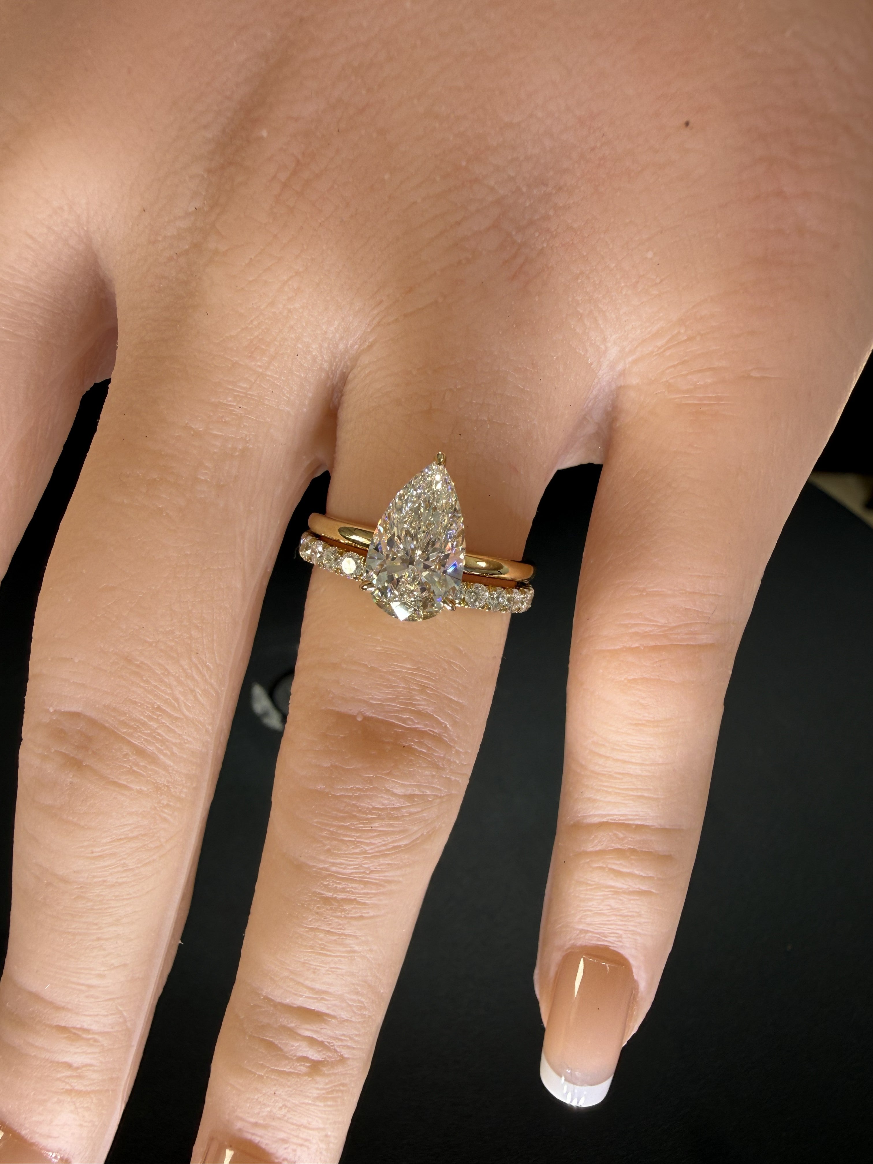 Pear Lab Grown Diamond Engagement Ring | 2ct IGI Certified | 14K Yellow Gold Solitaire