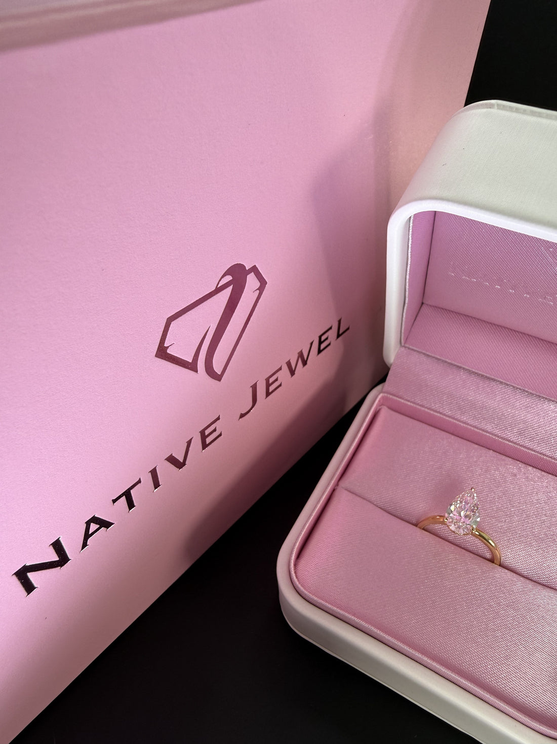 Pear Lab Grown Diamond Engagement Ring | 2ct IGI Certified | 14K Yellow Gold Solitaire
