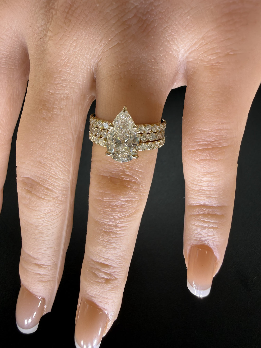 Pear Lab Grown Diamond Engagement Ring | 2ct IGI Certified | 14K Yellow Gold