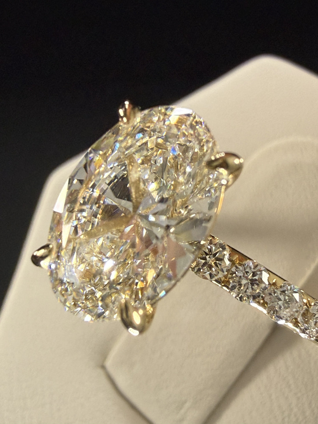 Oval Cut Lab Grown Diamond Engagement Ring