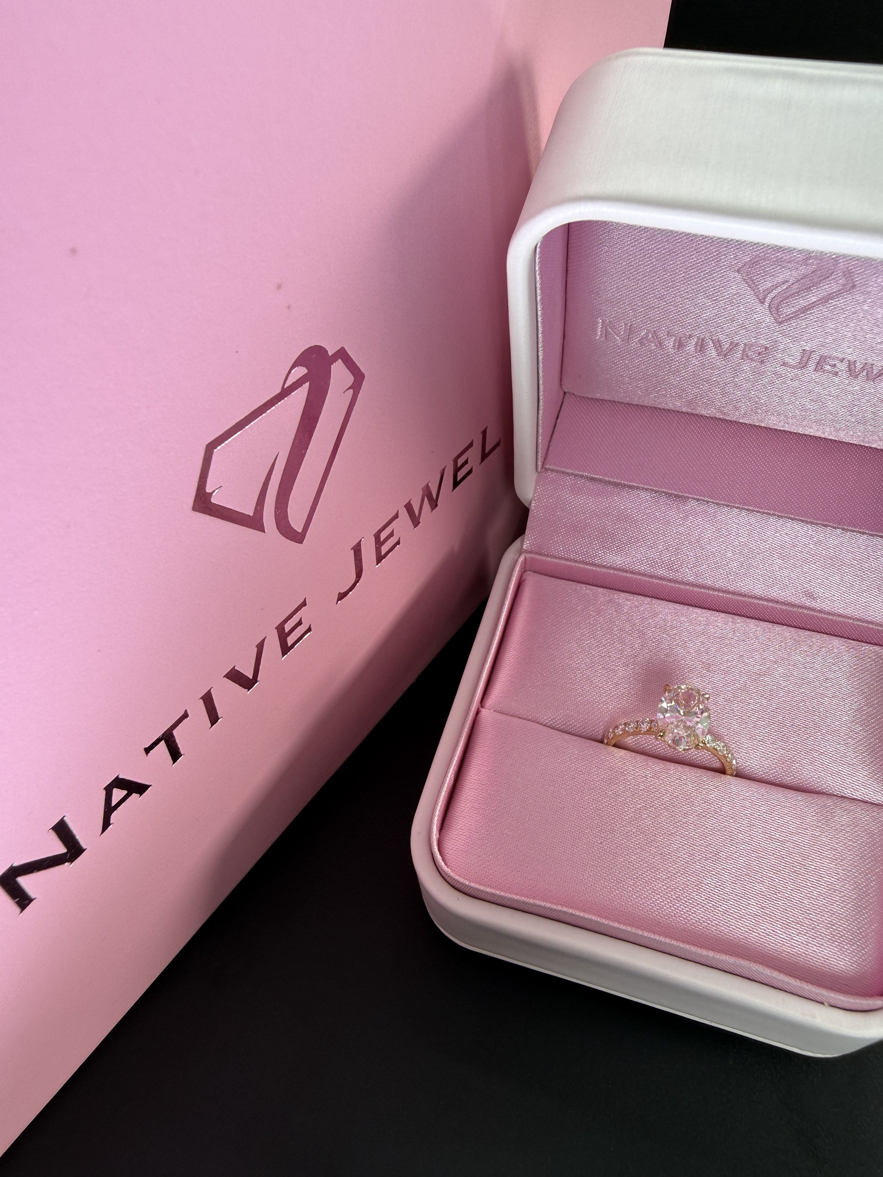 Oval Lab Grown Diamond Engagement Ring | 3.77ct IGI Certified | 14K Yellow Gold