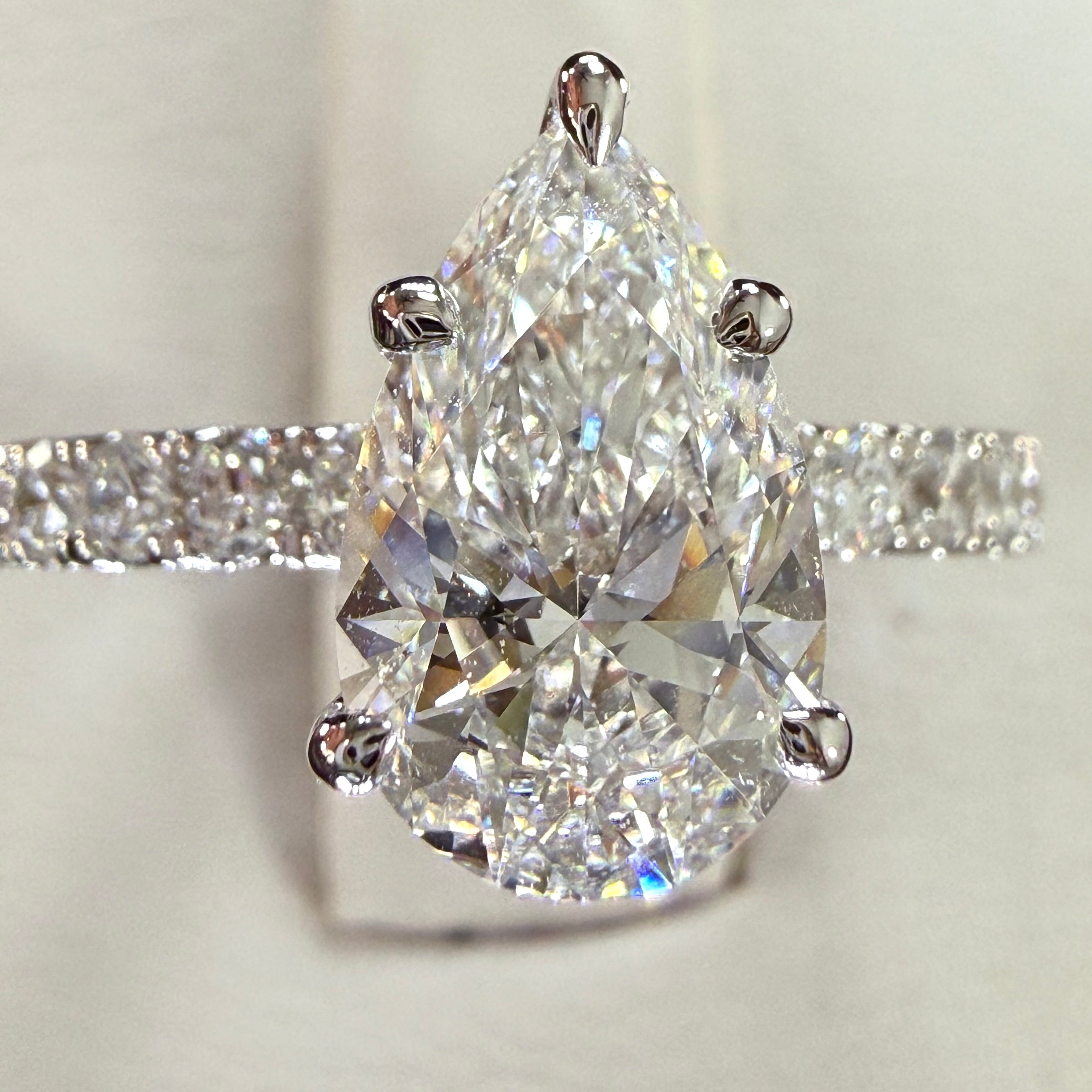 Pear Cut Diamond Engagement Ring