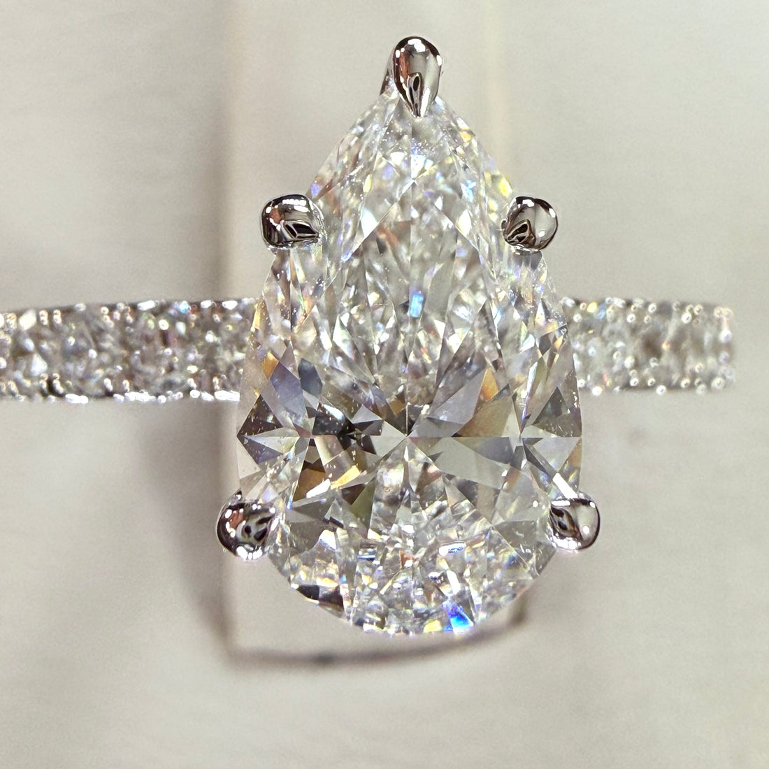 Pear Cut Diamond Engagement Ring