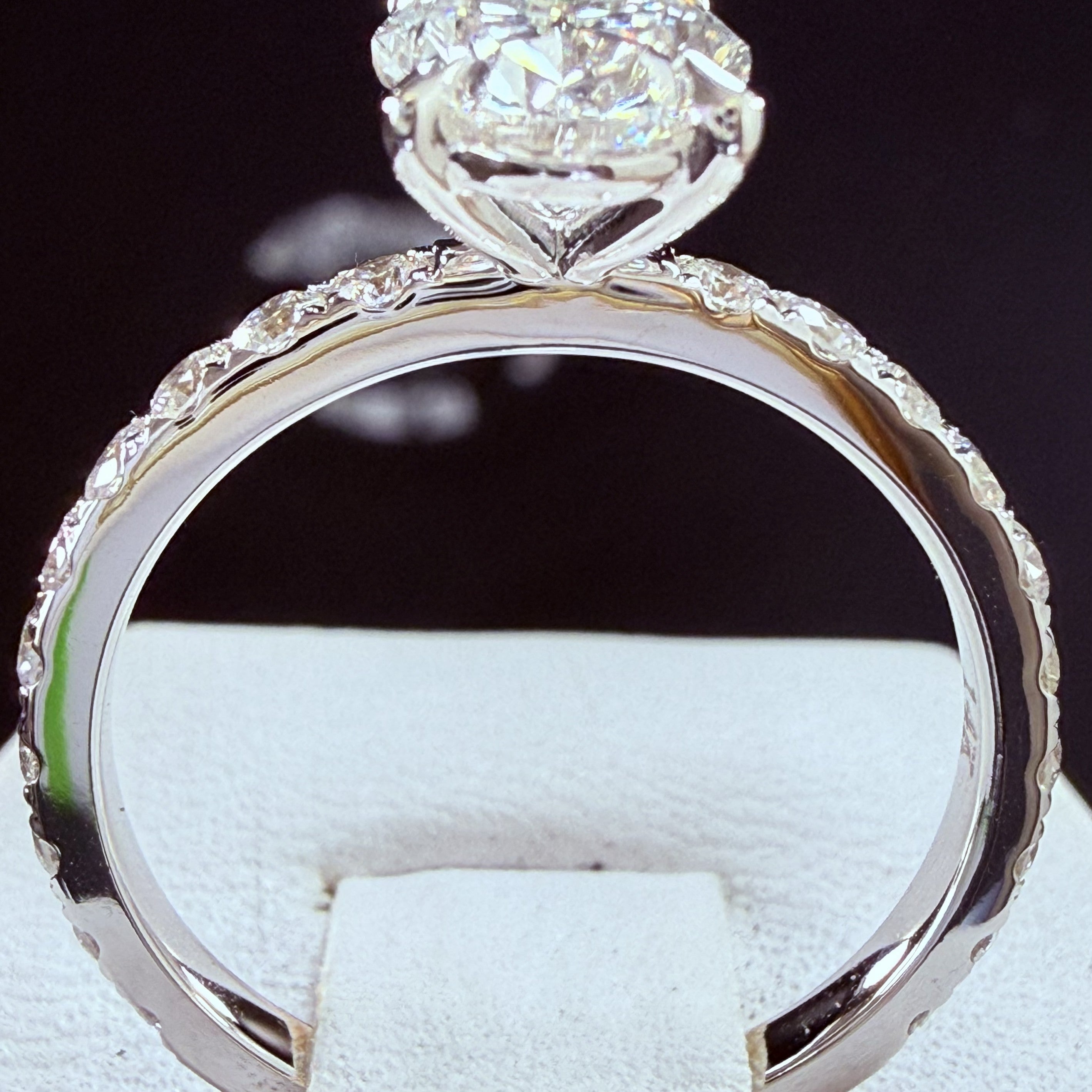 Oval Lab Grown Diamond Engagement Ring | 2.25ct IGI Certified | 14K White Gold