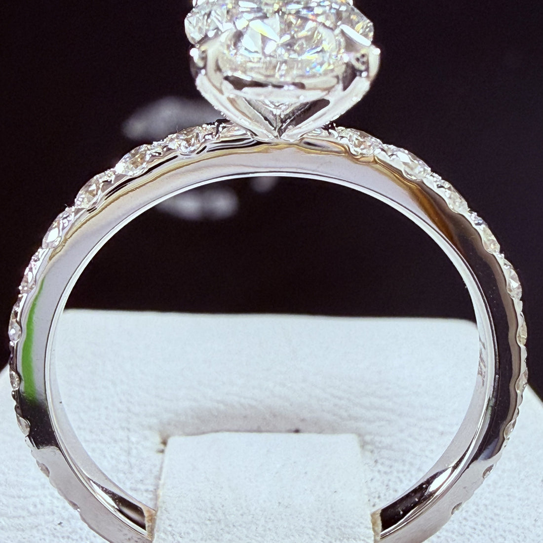 Oval Lab Grown Diamond Engagement Ring | 2.25ct IGI Certified | 14K White Gold