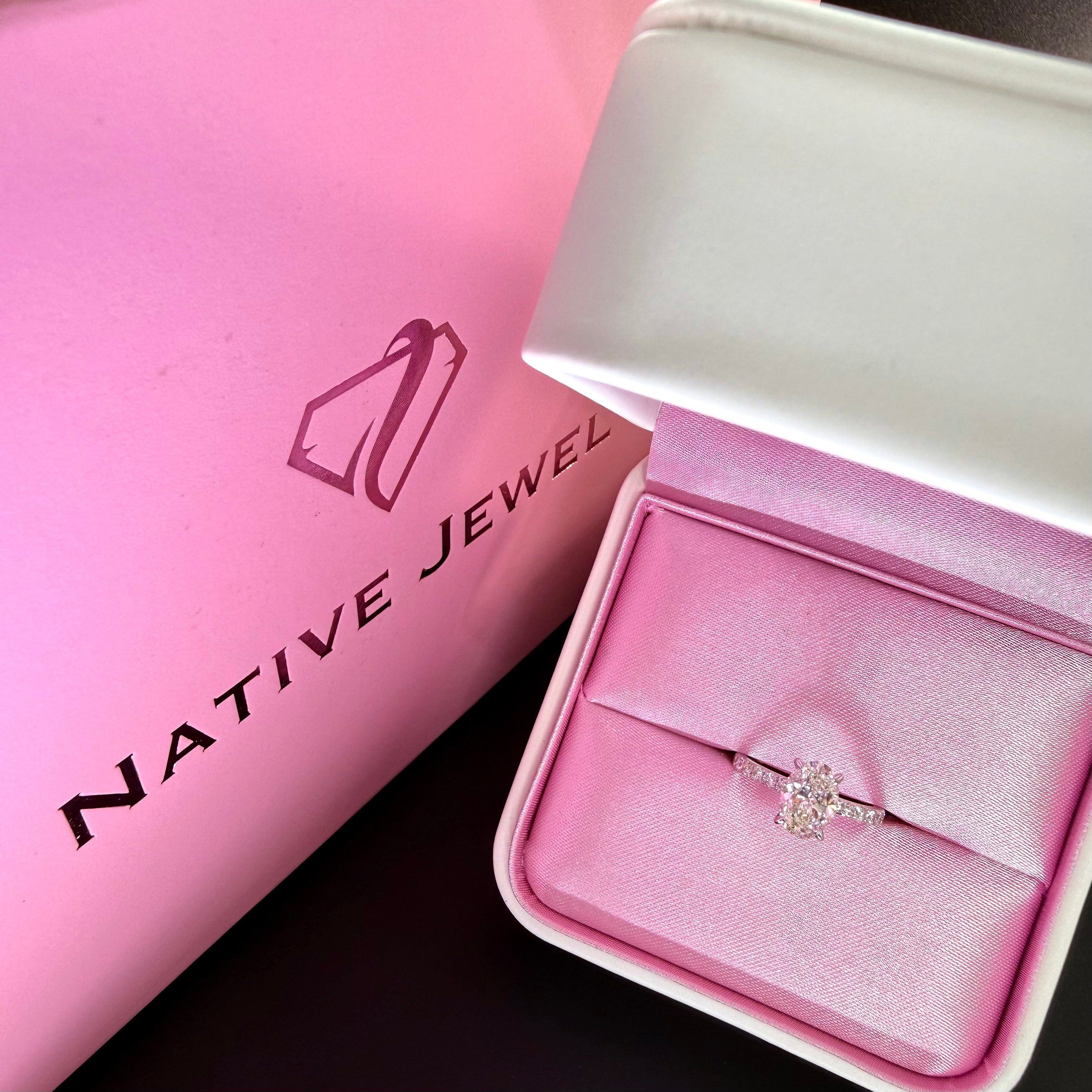 Oval Lab Grown Diamond Engagement Ring | 2.75ct IGI Certified | 14K White Gold
