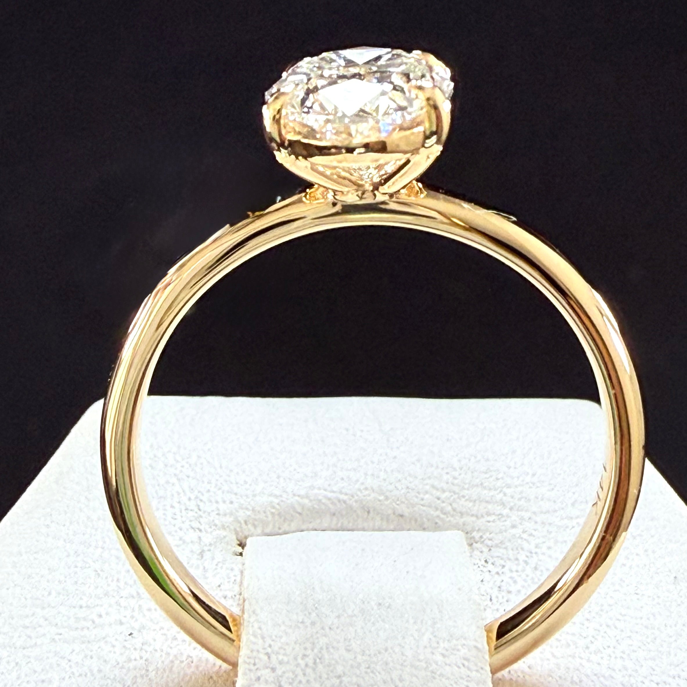 Oval Lab Grown Diamond Engagement Ring | 1.5ct IGI Certified | 14K Yellow Gold Solitaire