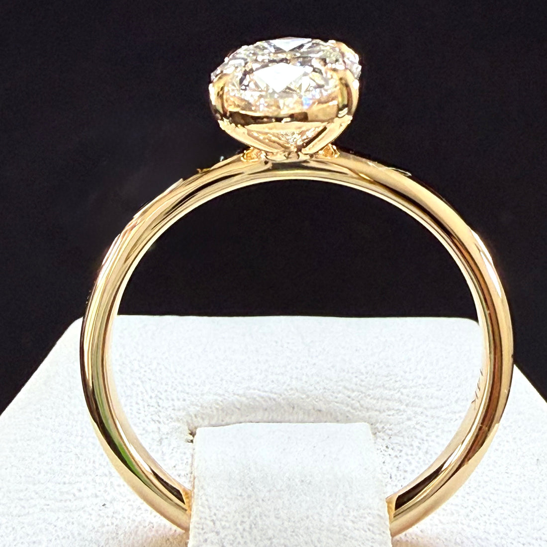 Oval Lab Grown Diamond Engagement Ring | 1.5ct IGI Certified | 14K Yellow Gold Solitaire