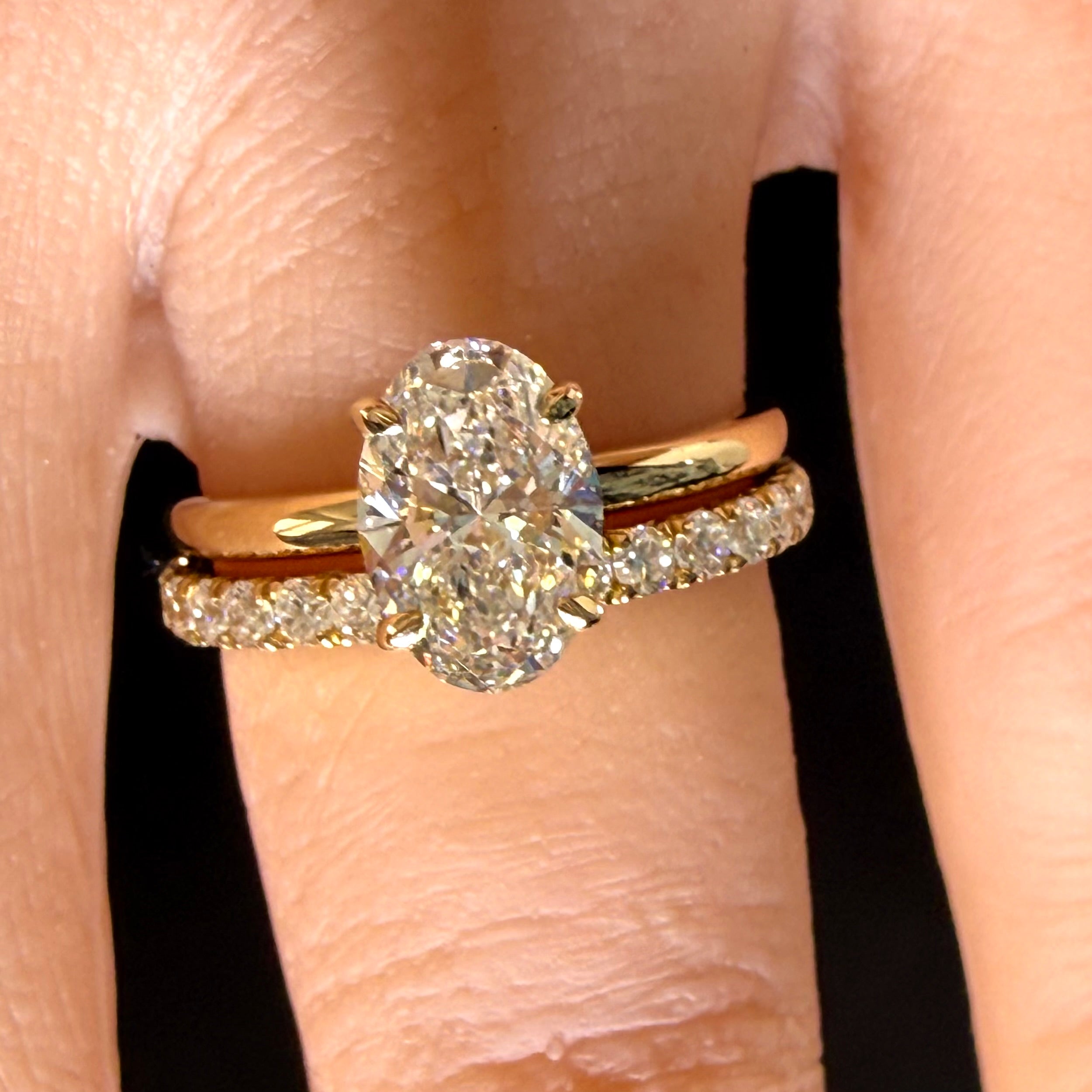 Oval Lab Grown Diamond Engagement Ring | 1.5ct IGI Certified | 14K Yellow Gold Solitaire