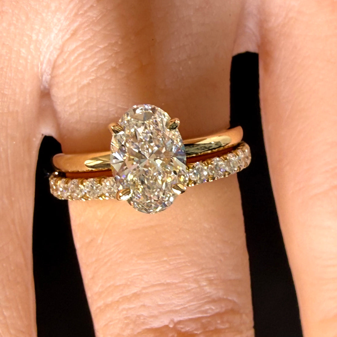 Oval Lab Grown Diamond Engagement Ring | 1.5ct IGI Certified | 14K Yellow Gold Solitaire