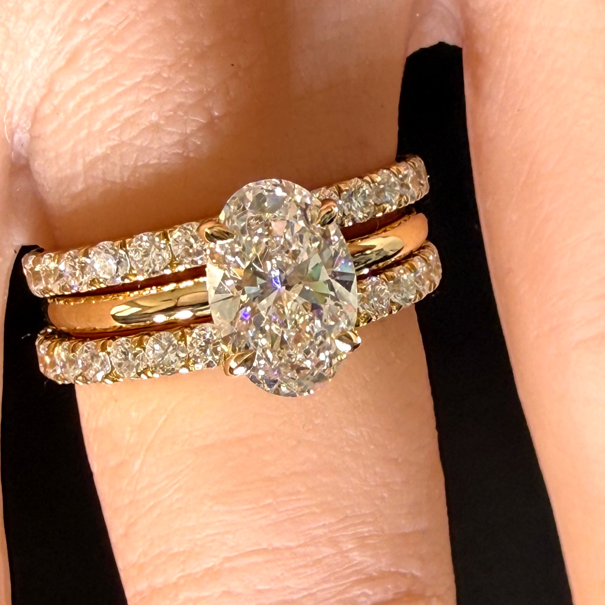 Oval Lab Grown Diamond Engagement Ring | 1.5ct IGI Certified | 14K Yellow Gold Solitaire