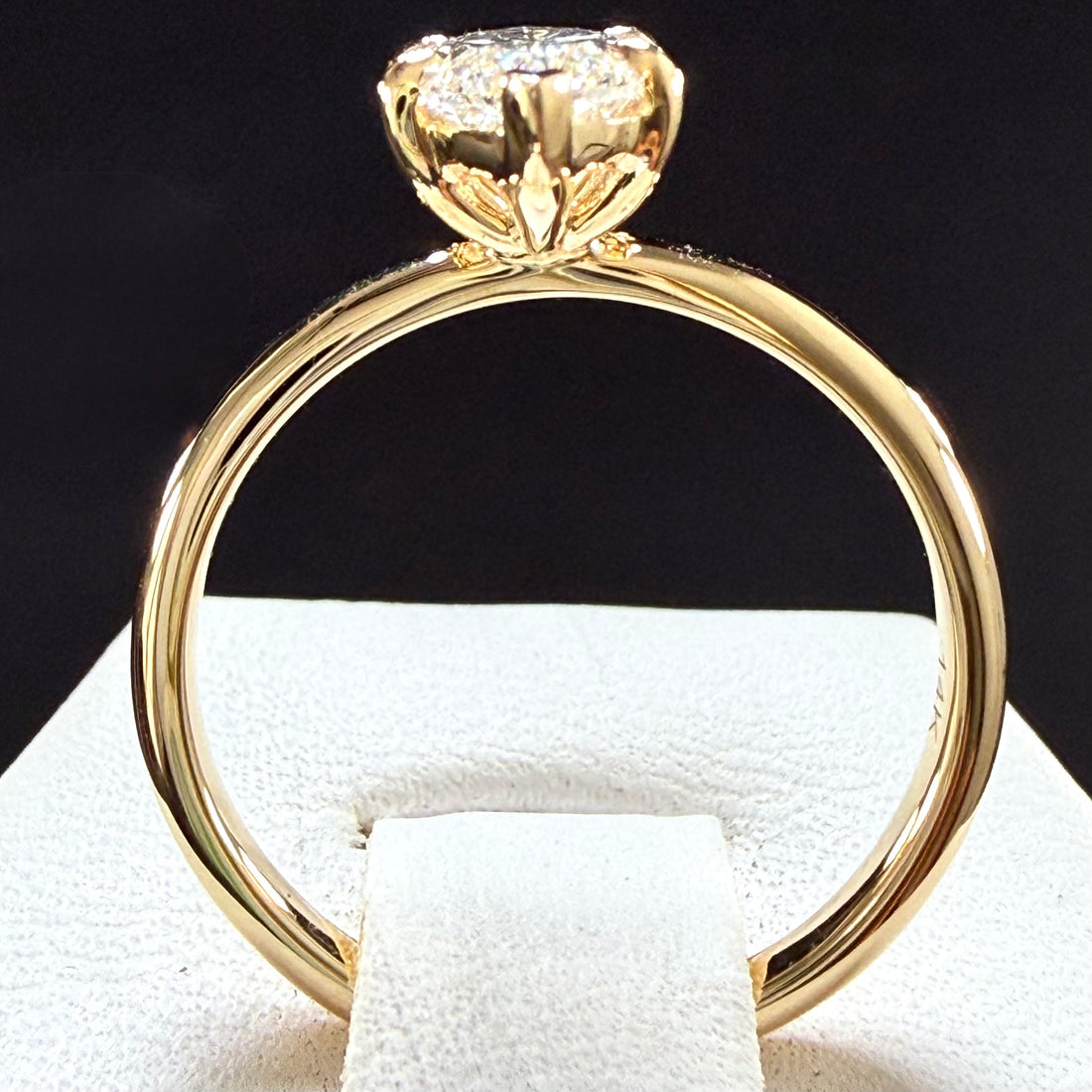 Marquise Lab Grown Diamond Engagement Ring | 1.5ct IGI Certified | 14K Yellow Gold Solitaire