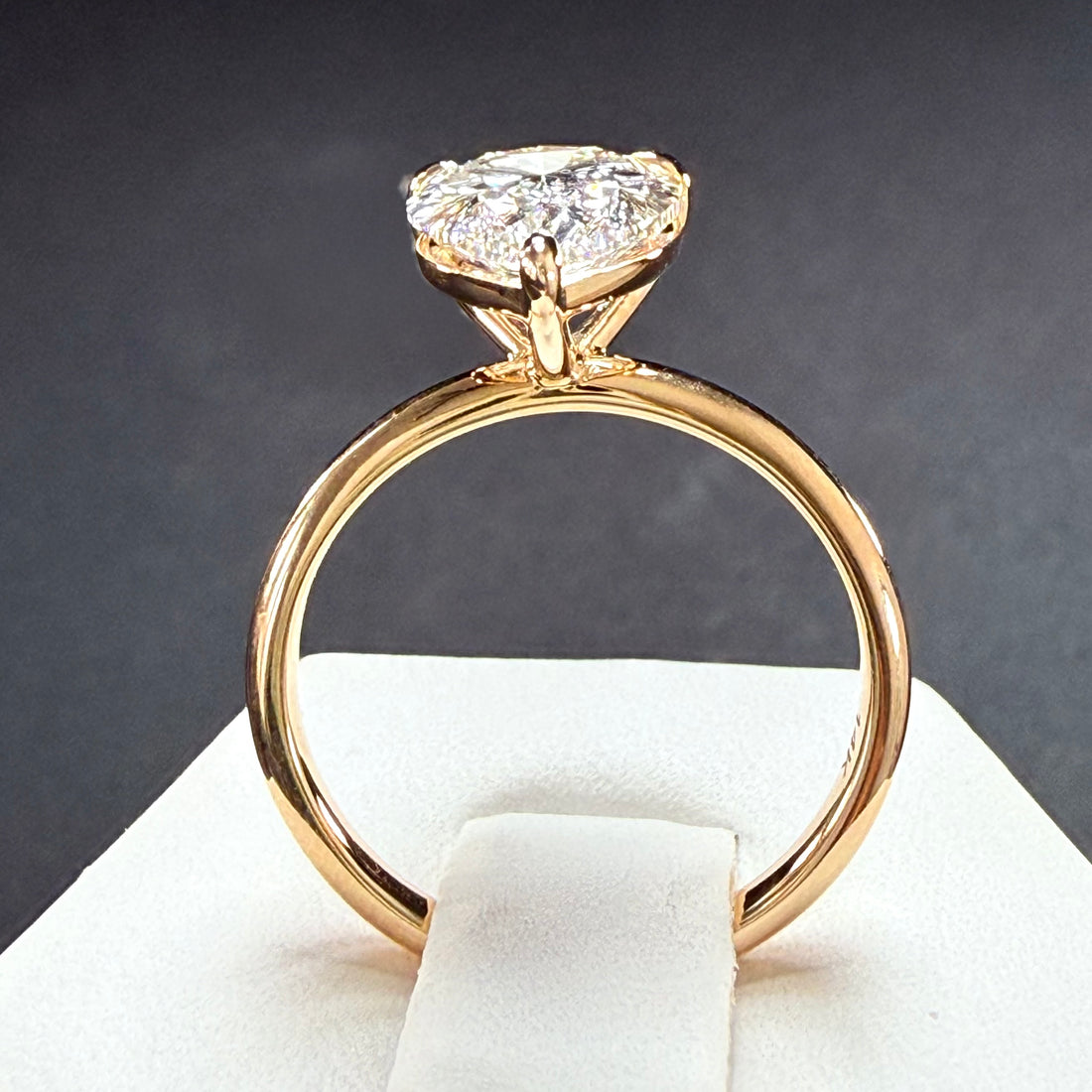 Pear Lab Grown Diamond Engagement Ring | 3.03ct IGI Certified | 14K Yellow Gold Solitaire