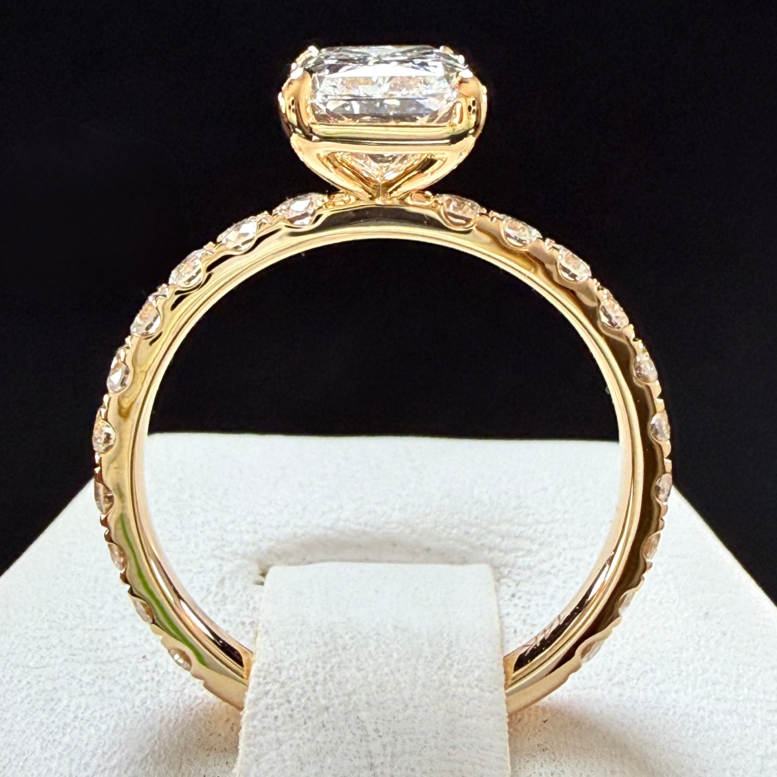 Radiant Cut Lab Grown Diamond Engagement Ring | 2.75ct IGI Certified | 14K Yellow Gold