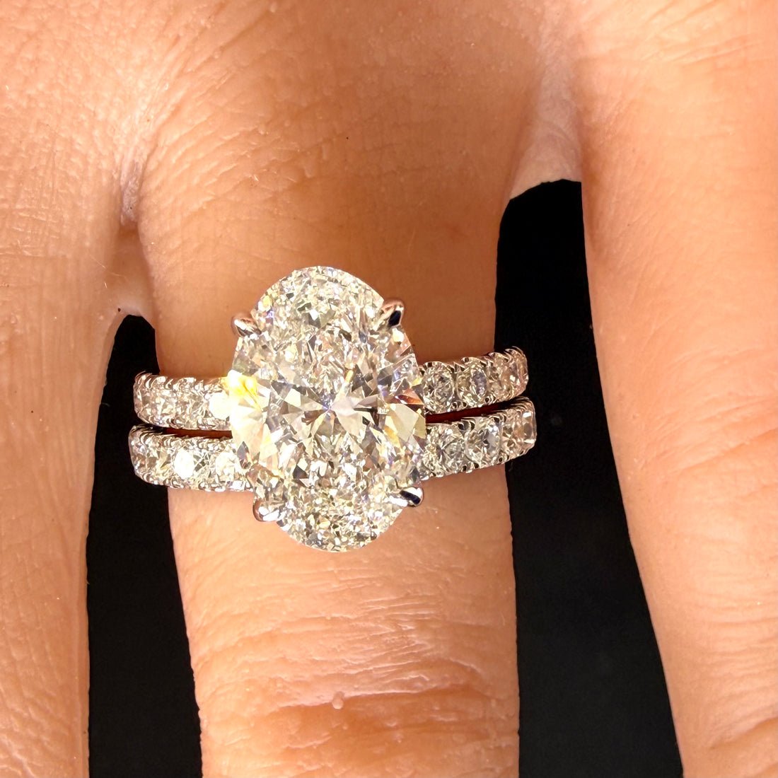 Oval Lab Grown Diamond Engagement Ring | 2.75ct IGI Certified | 14K White Gold