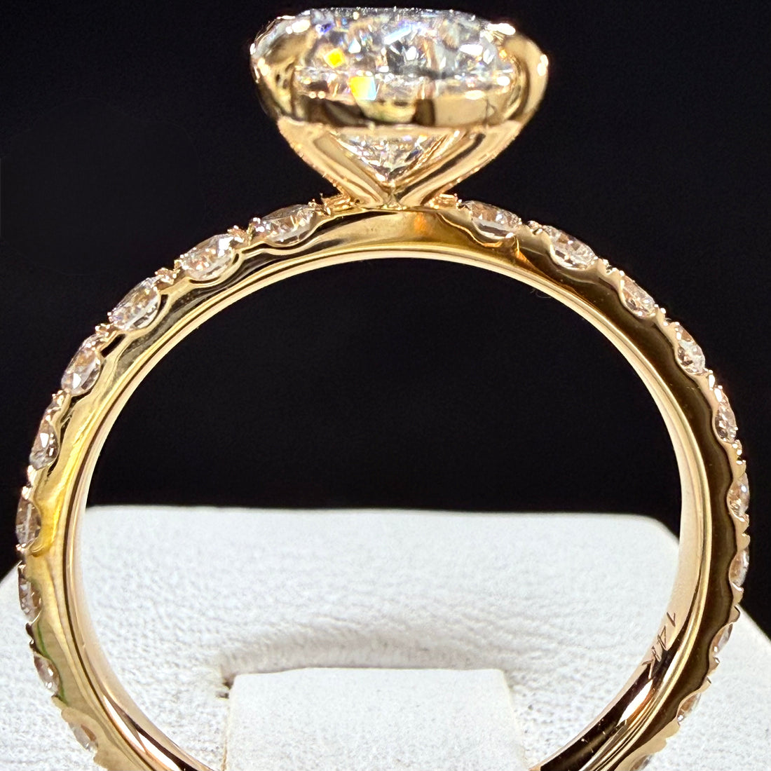 Oval Lab Grown Diamond Engagement Ring | 2.78ct IGI Certified | 14K Yellow Gold