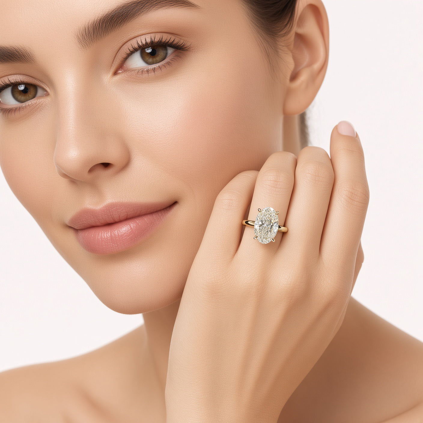 Oval Lab Grown Diamond Engagement Ring | 2ct IGI Certified | 14K Yellow Gold Solitaire