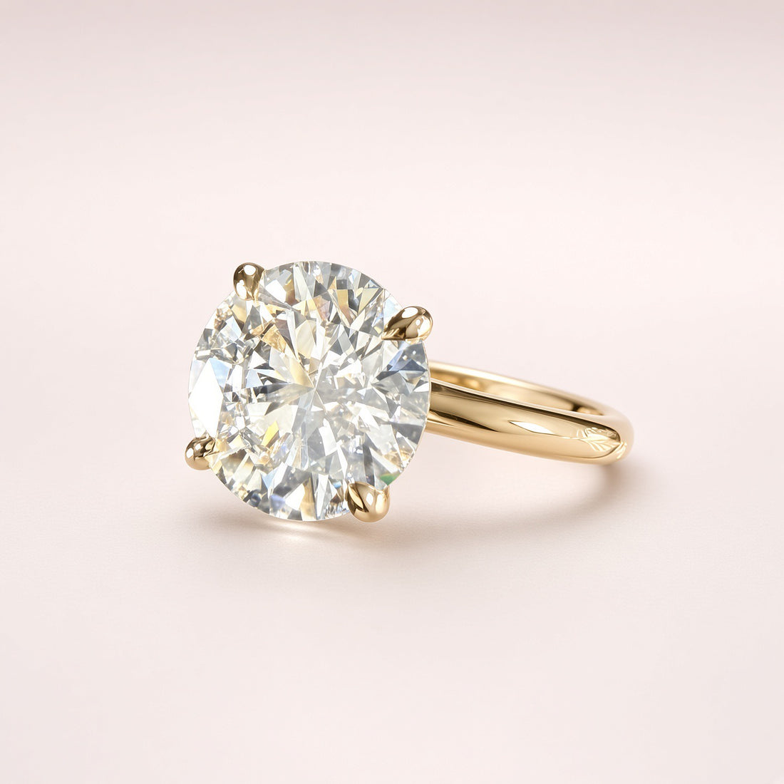 3.00ct Round D/VS1 Lab-Grown Diamond Solitaire Engagement Ring | 14K Yellow Gold | IGI Cert.