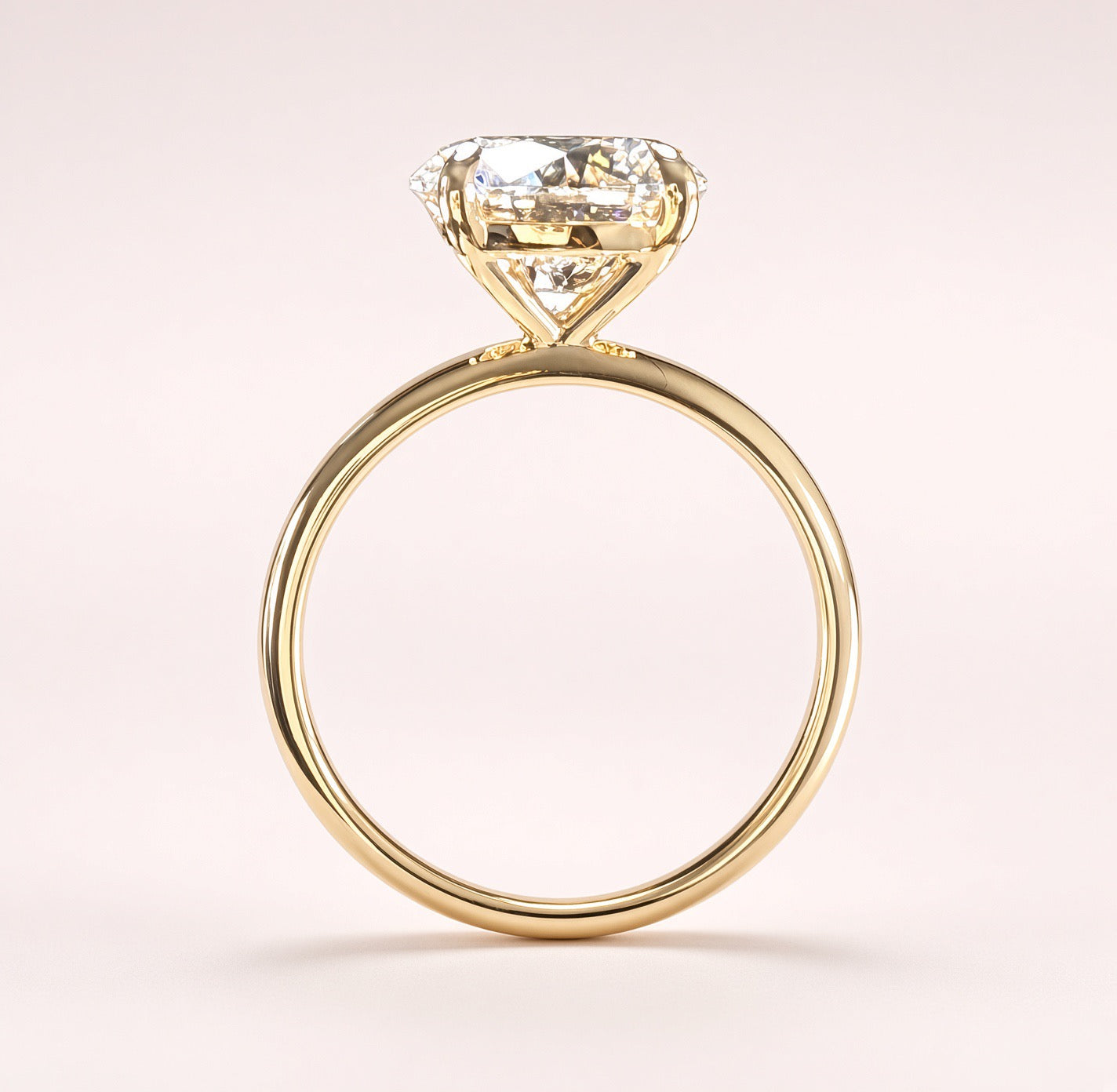 3.00ct Round D/VS1 Lab-Grown Diamond Solitaire Engagement Ring | 14K Yellow Gold | IGI Cert.