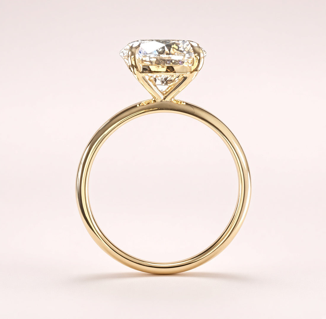 3.00ct Round D/VS1 Lab-Grown Diamond Solitaire Engagement Ring | 14K Yellow Gold | IGI Cert.
