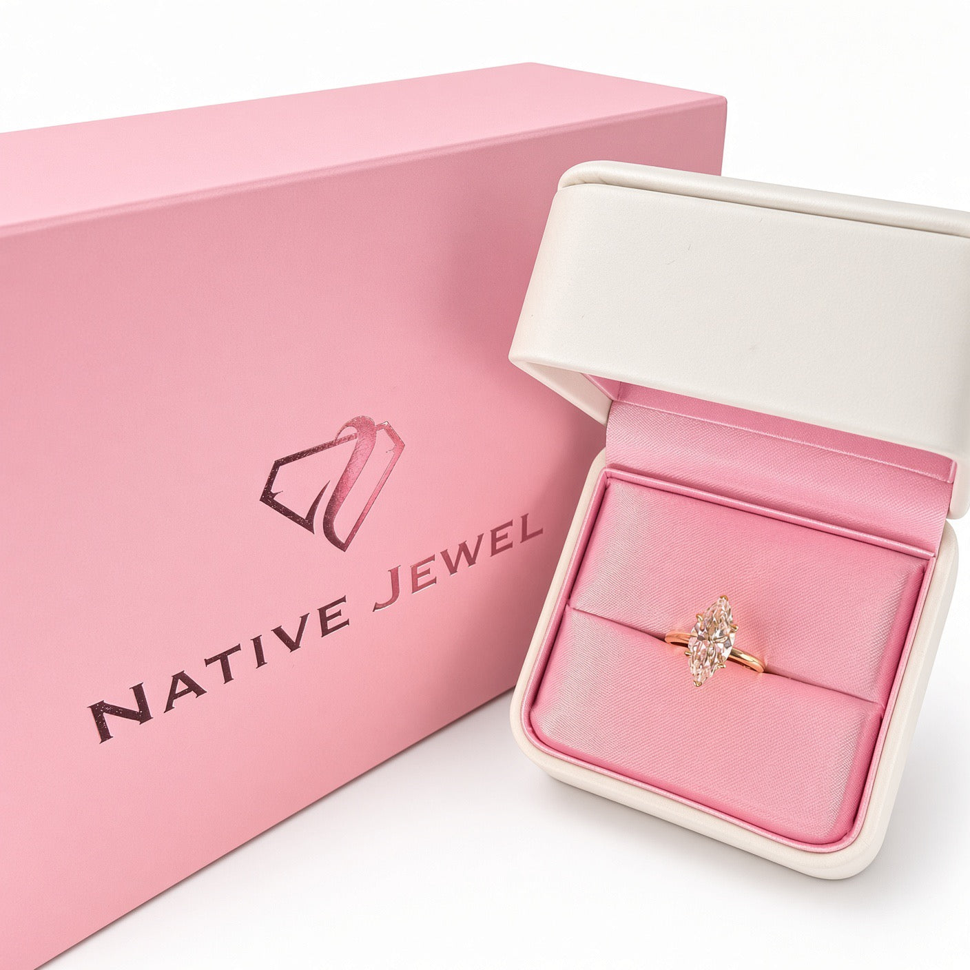 3ct Marquise Lab-Grown Diamond Solitaire Engagement Ring | 14K Yellow Gold | IGI Cert. | D/VS1