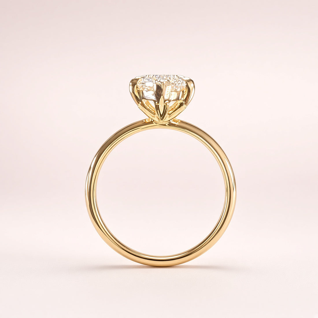 3ct Marquise Lab-Grown Diamond Solitaire Engagement Ring | 14K Yellow Gold | IGI Cert. | D/VS1