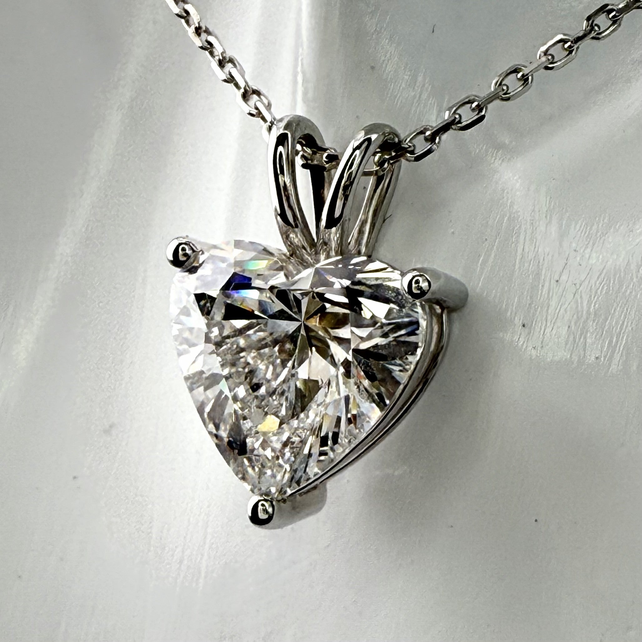 Heart Cut Diamond Pendant Necklace