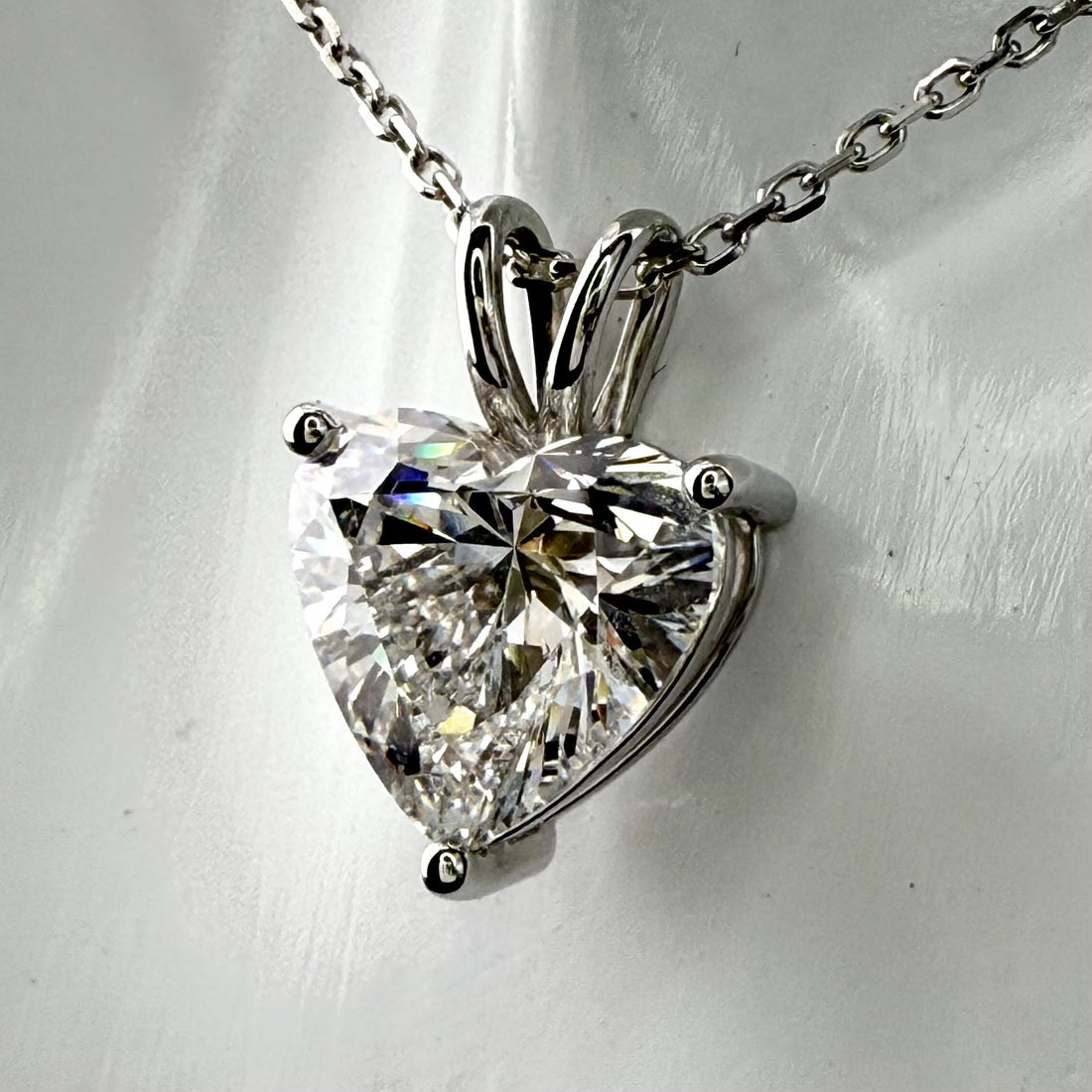 Heart Cut Diamond Pendant Necklace