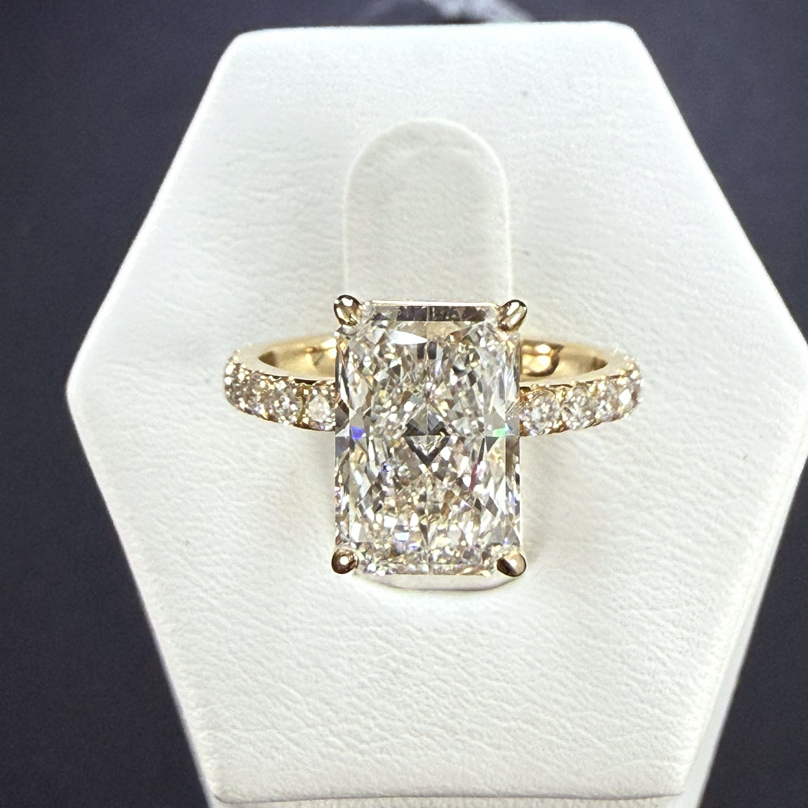 Radiant Cut Lab Grown Diamond Engagement Ring