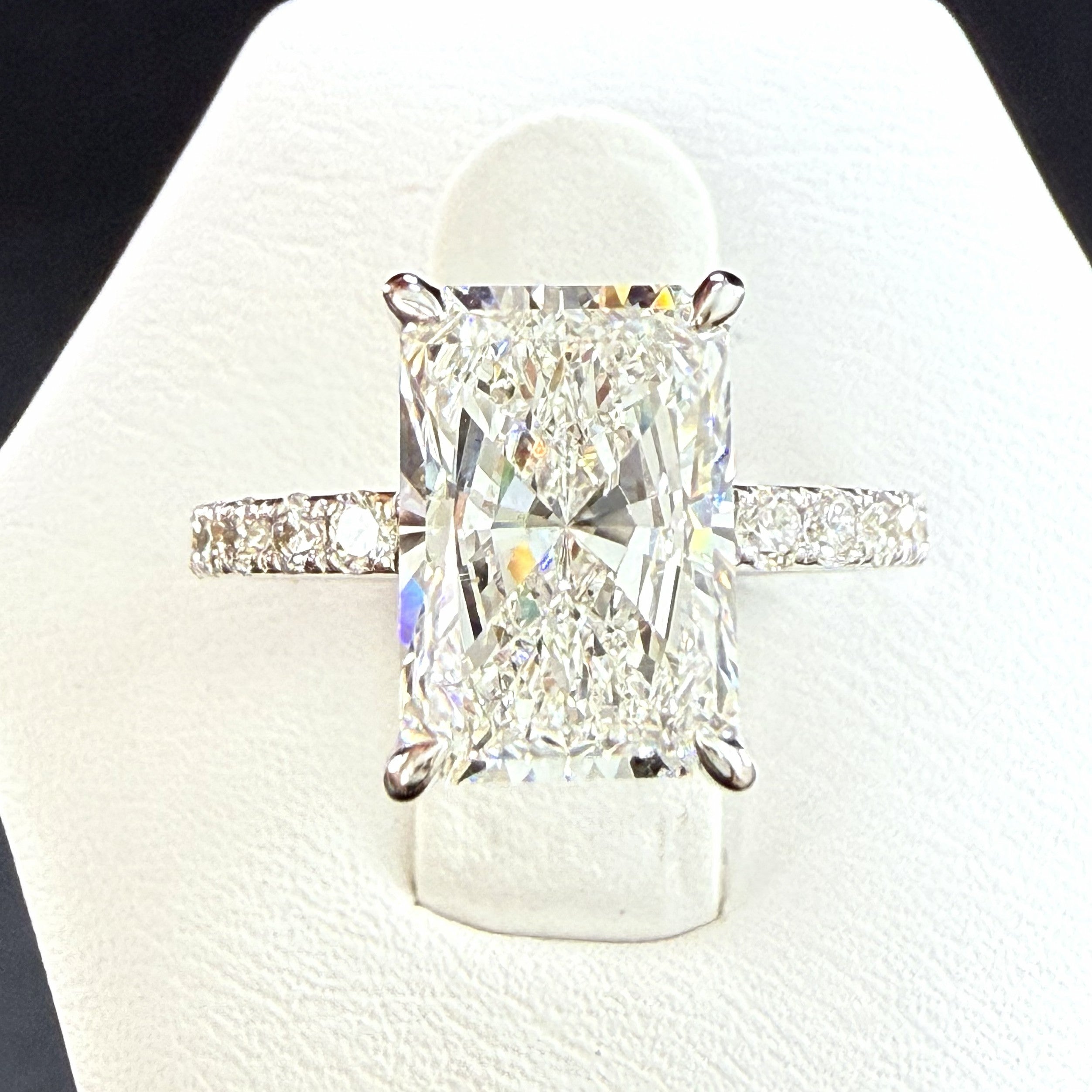 Radiant Cut Lab Grown Diamond Engagement Ring