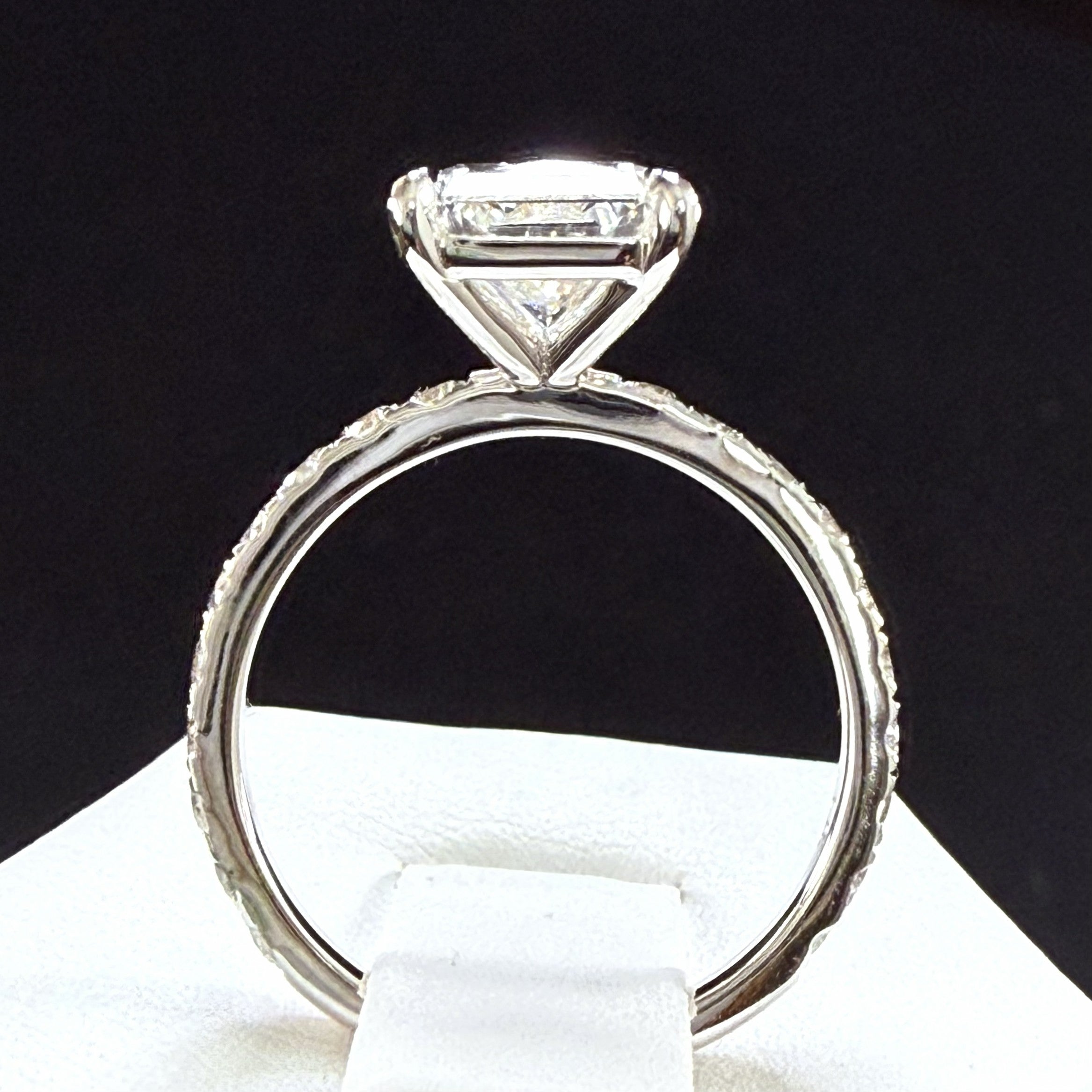 Radiant Cut Lab Grown Diamond Engagement Ring | 3.75ct IGI Certified | 14K White Gold