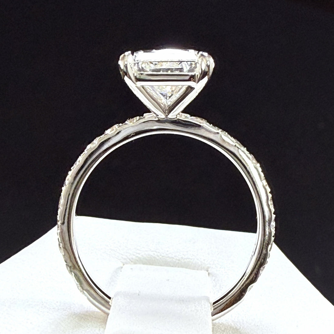 Radiant Cut Lab Grown Diamond Engagement Ring | 3.75ct IGI Certified | 14K White Gold