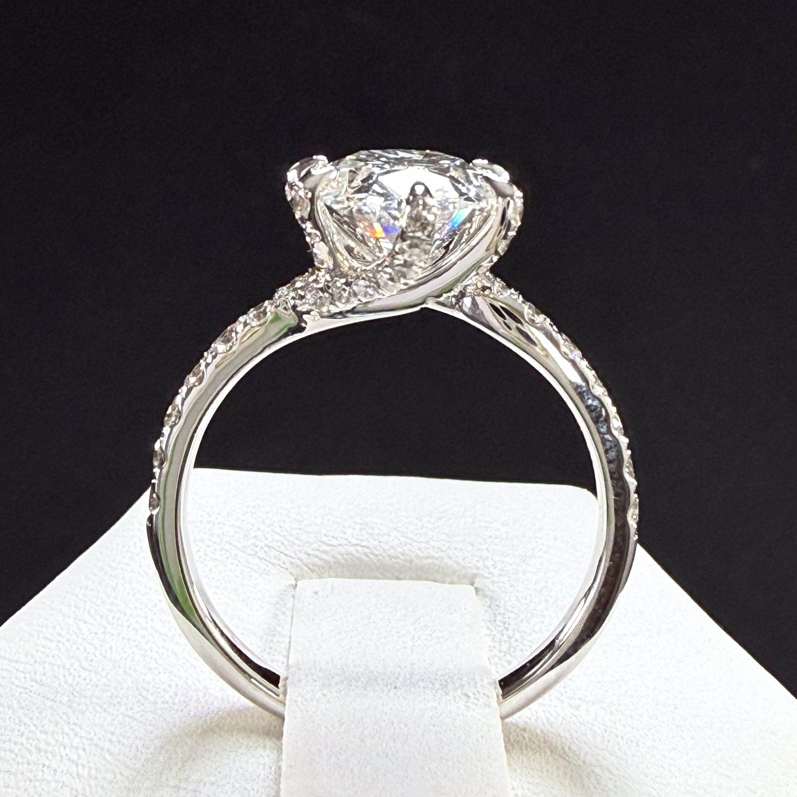 Oval Lab Grown Diamond Engagement Ring | 3.6ct IGI Certified | 14K White Gold Solitaire