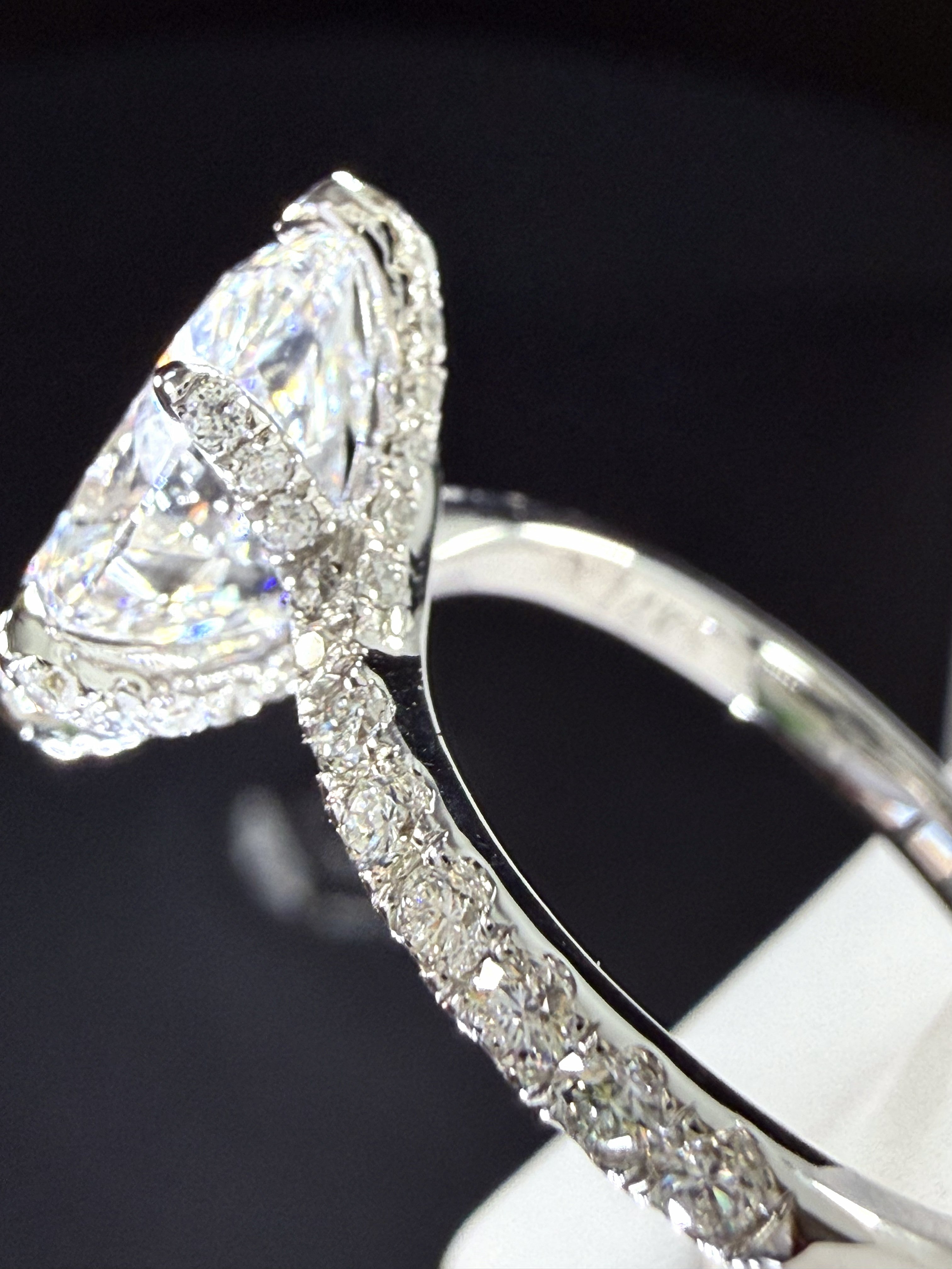 Oval Lab Grown Diamond Engagement Ring | 3.6ct IGI Certified | 14K White Gold Solitaire