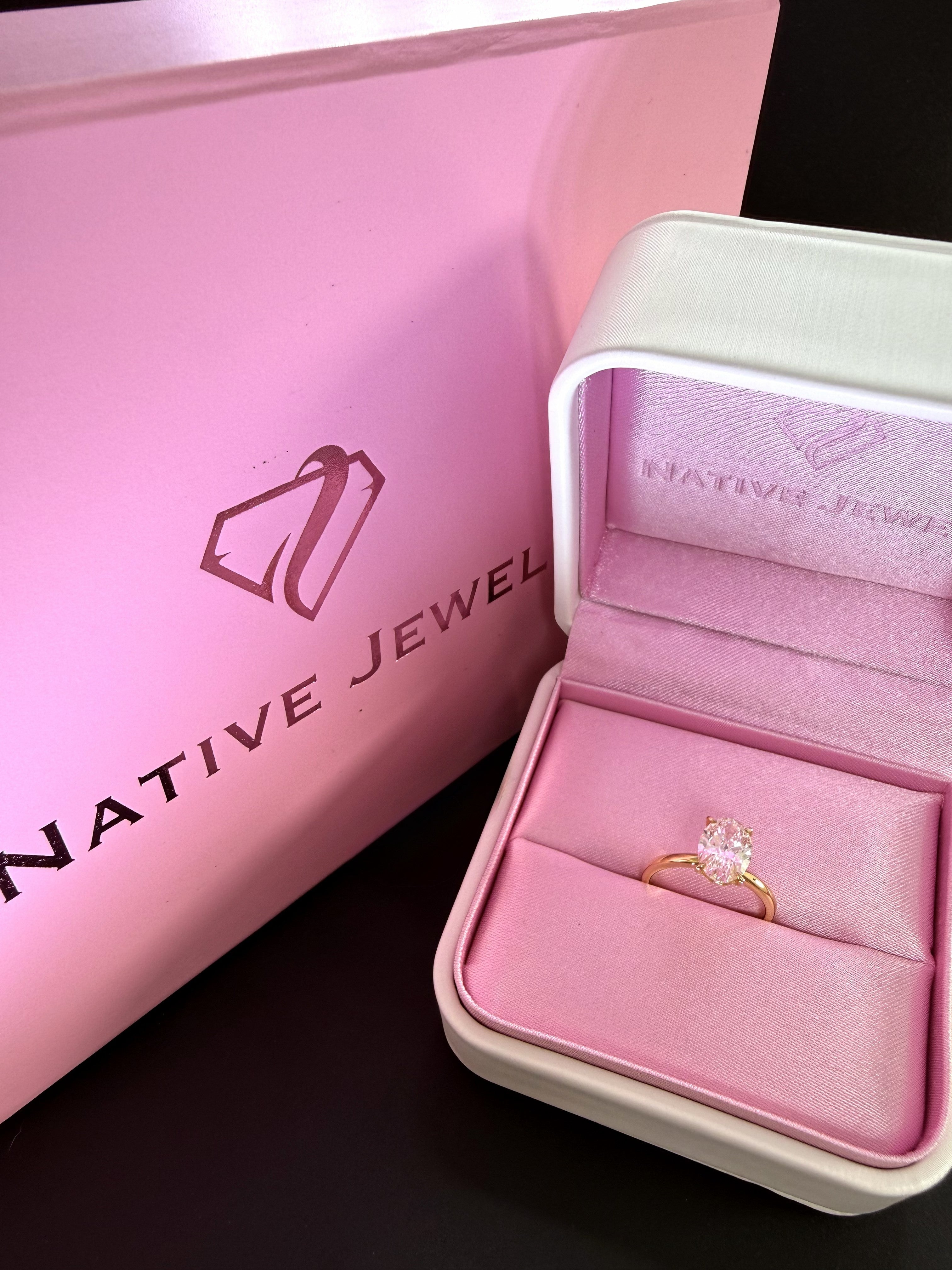 Oval Lab Grown Diamond Engagement Ring | 2ct IGI Certified | 14K Yellow Gold Solitaire