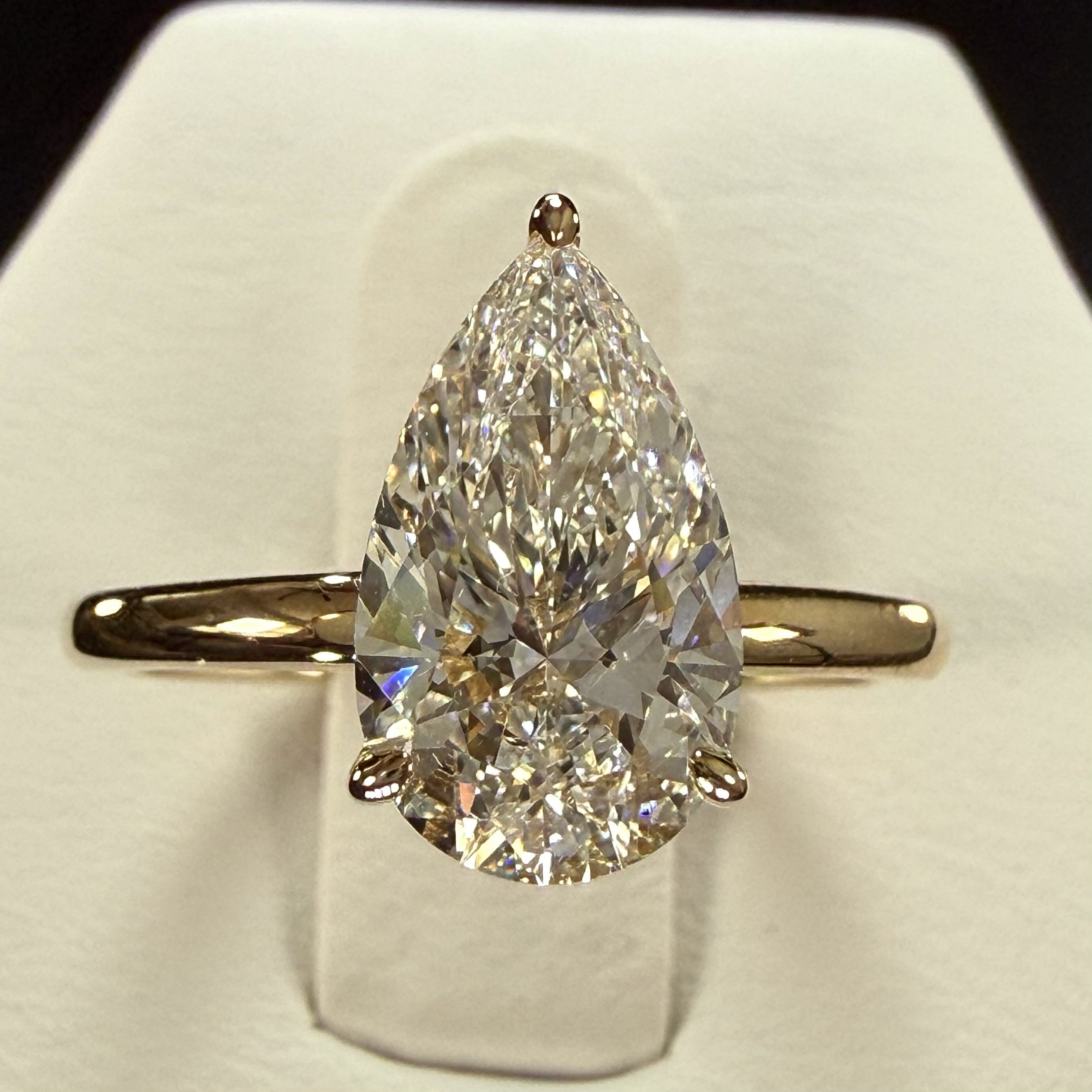 2 ct Pear-Cut Lab-Grown Diamond Solitaire Engagement Ring