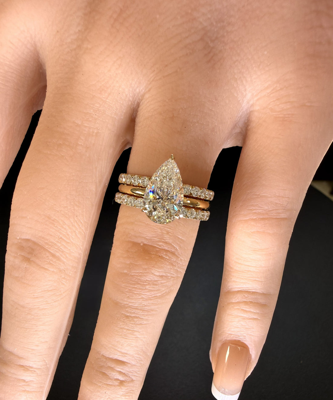 Pear Lab Grown Diamond Engagement Ring | 2ct IGI Certified | 14K Yellow Gold Solitaire
