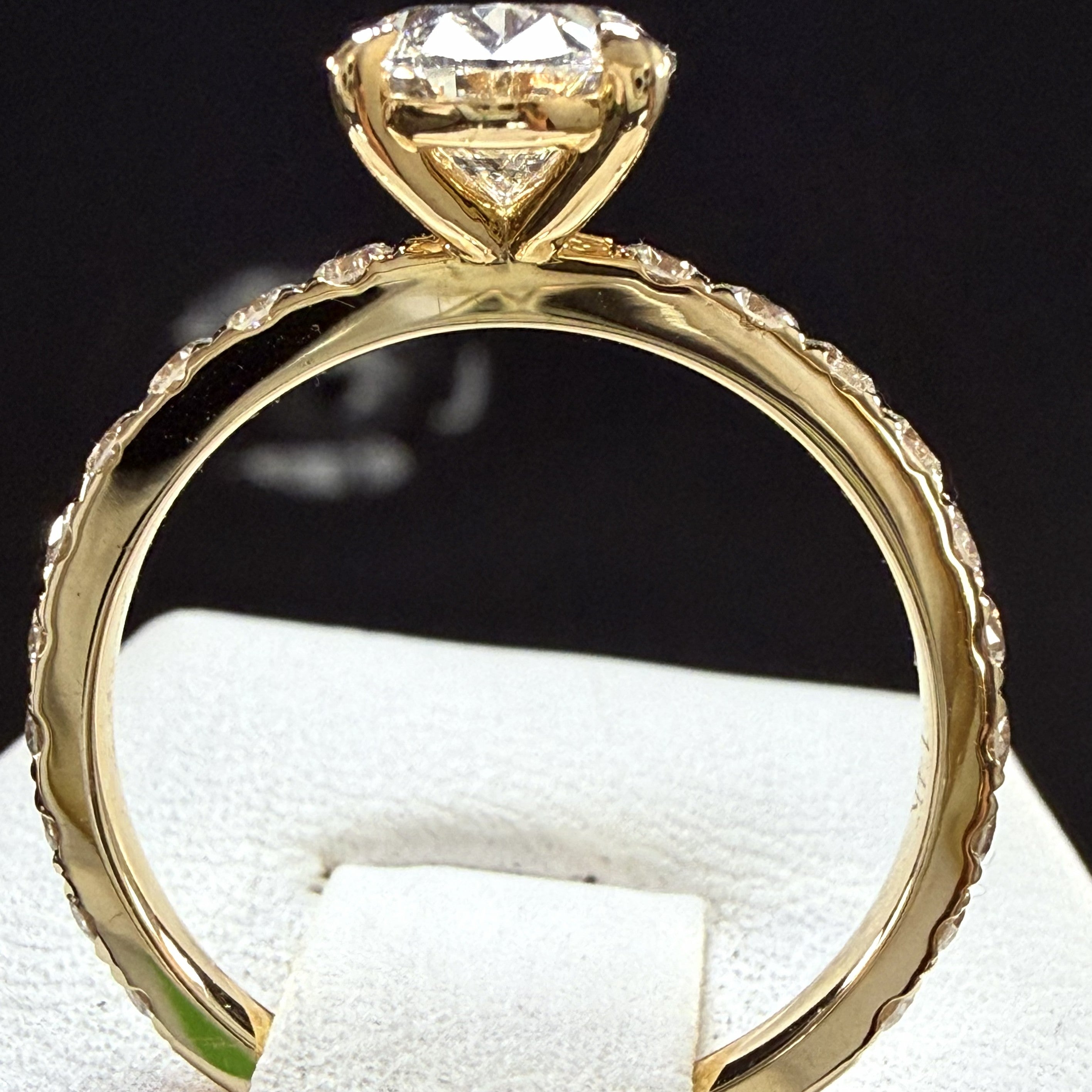 Oval Lab Grown Diamond Engagement Ring | 2.27ct IGI Certified | 14K Yellow Gold