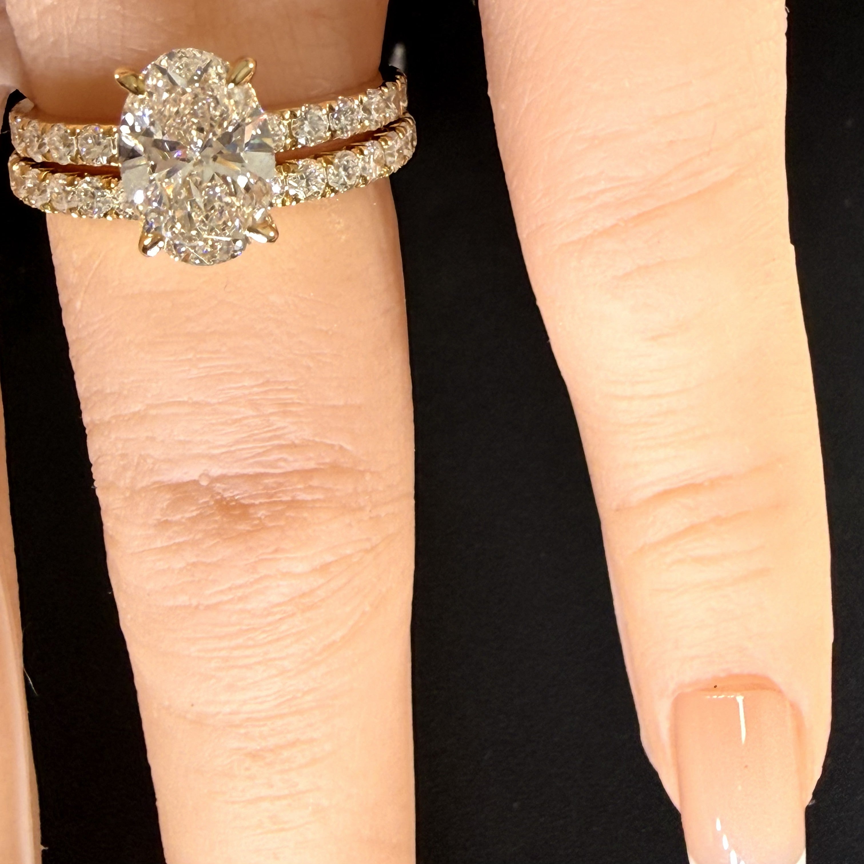 Oval Lab Grown Diamond Engagement Ring | 2.27ct IGI Certified | 14K Yellow Gold