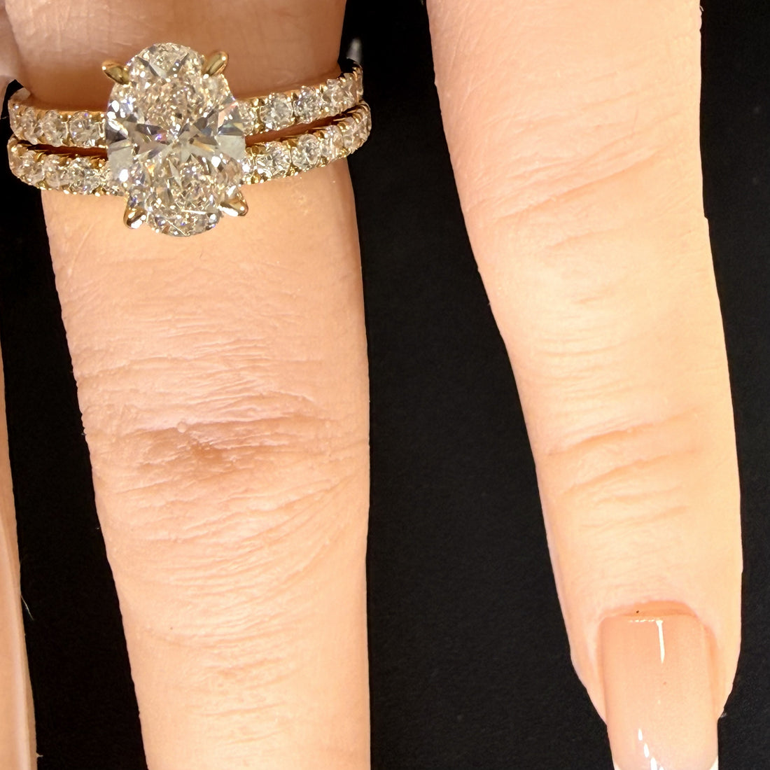Oval Lab Grown Diamond Engagement Ring | 2.27ct IGI Certified | 14K Yellow Gold