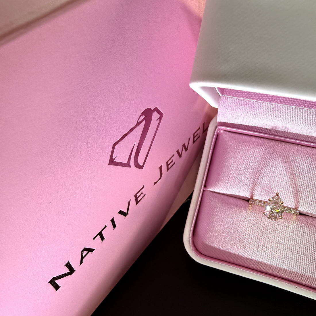 Pear Lab Grown Diamond Engagement Ring | 2.28ct IGI Certified | 14K Yellow Gold